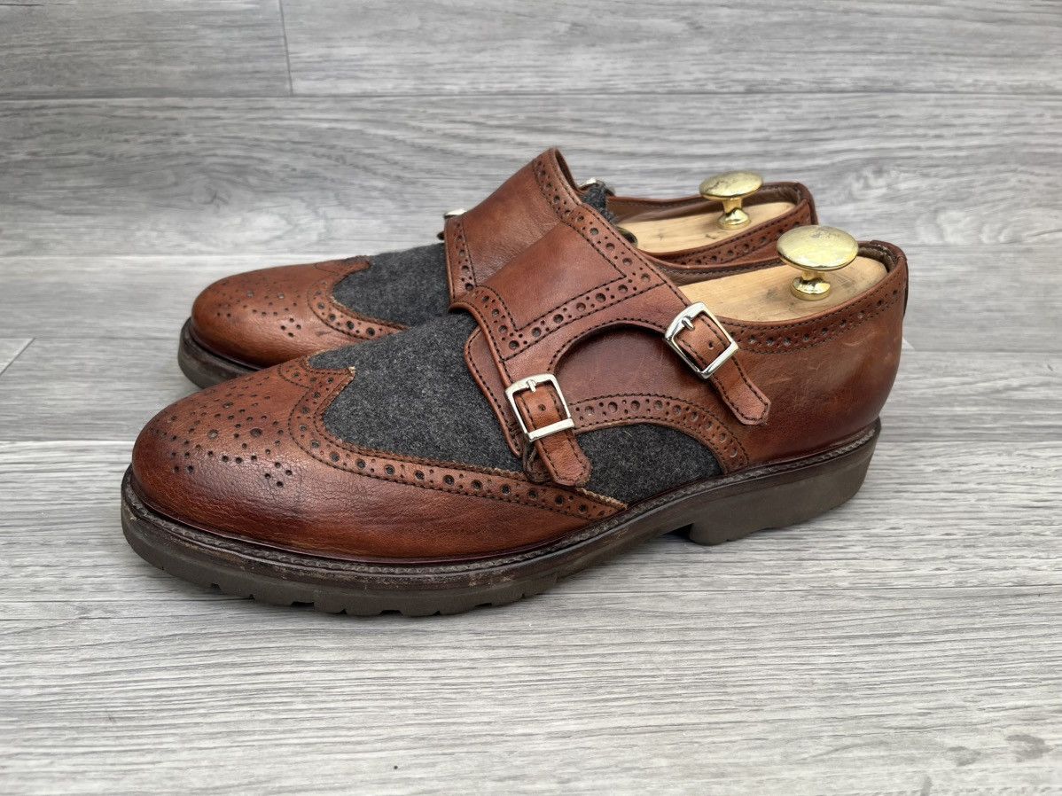 Brunello Cucinelli Brunello cucinelli brown double monk strap dress shoes Size US 11 / EU 44 - 4 Thumbnail