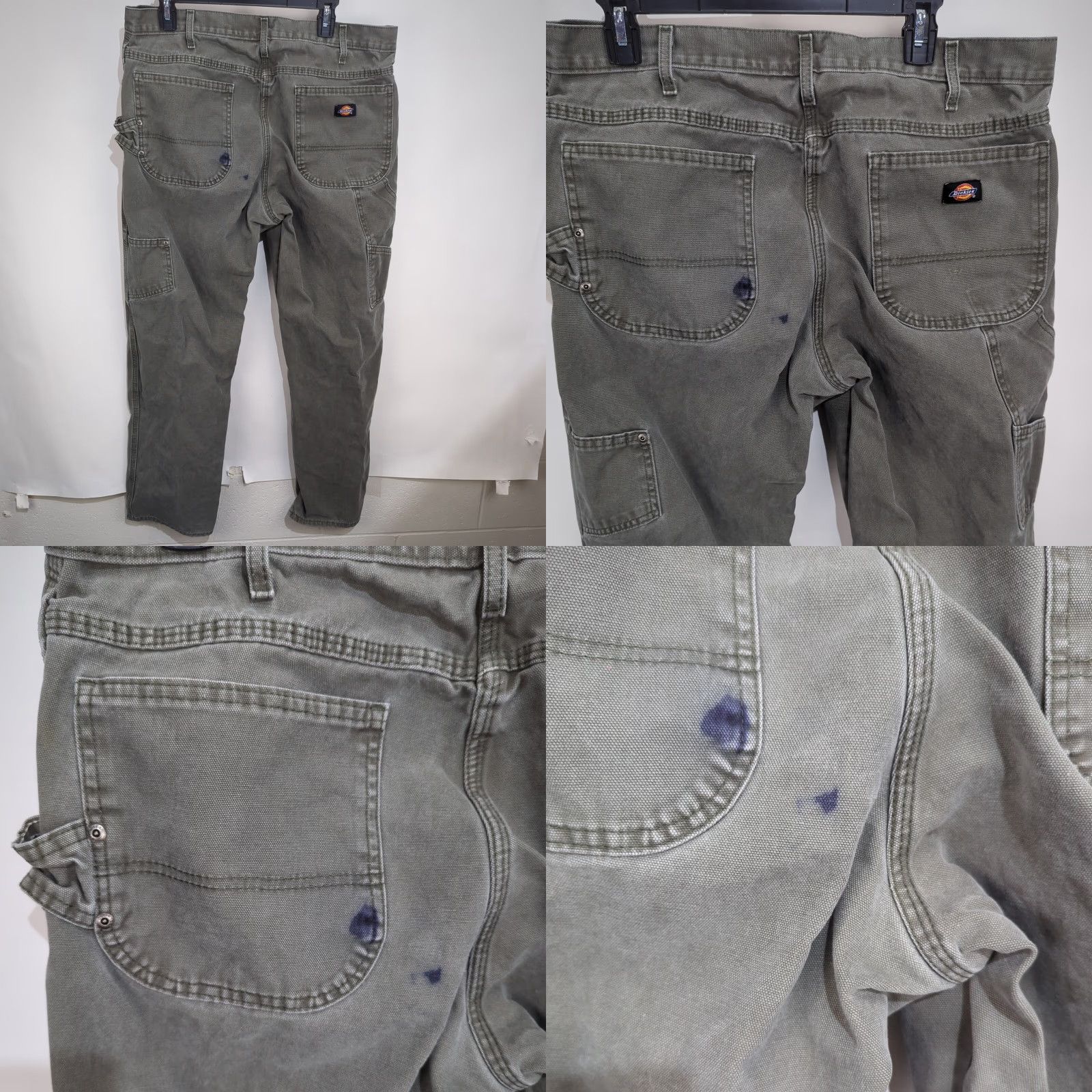 Dickies Dickies Denim Carpenter Straight Leg Jeans Men's 36x32 Green - Regular Fit, 5-Pocket, Belt Loops, High Rise, Cotton, Denim, Work Jeans Size US 36 / EU 52 - 9 Thumbnail