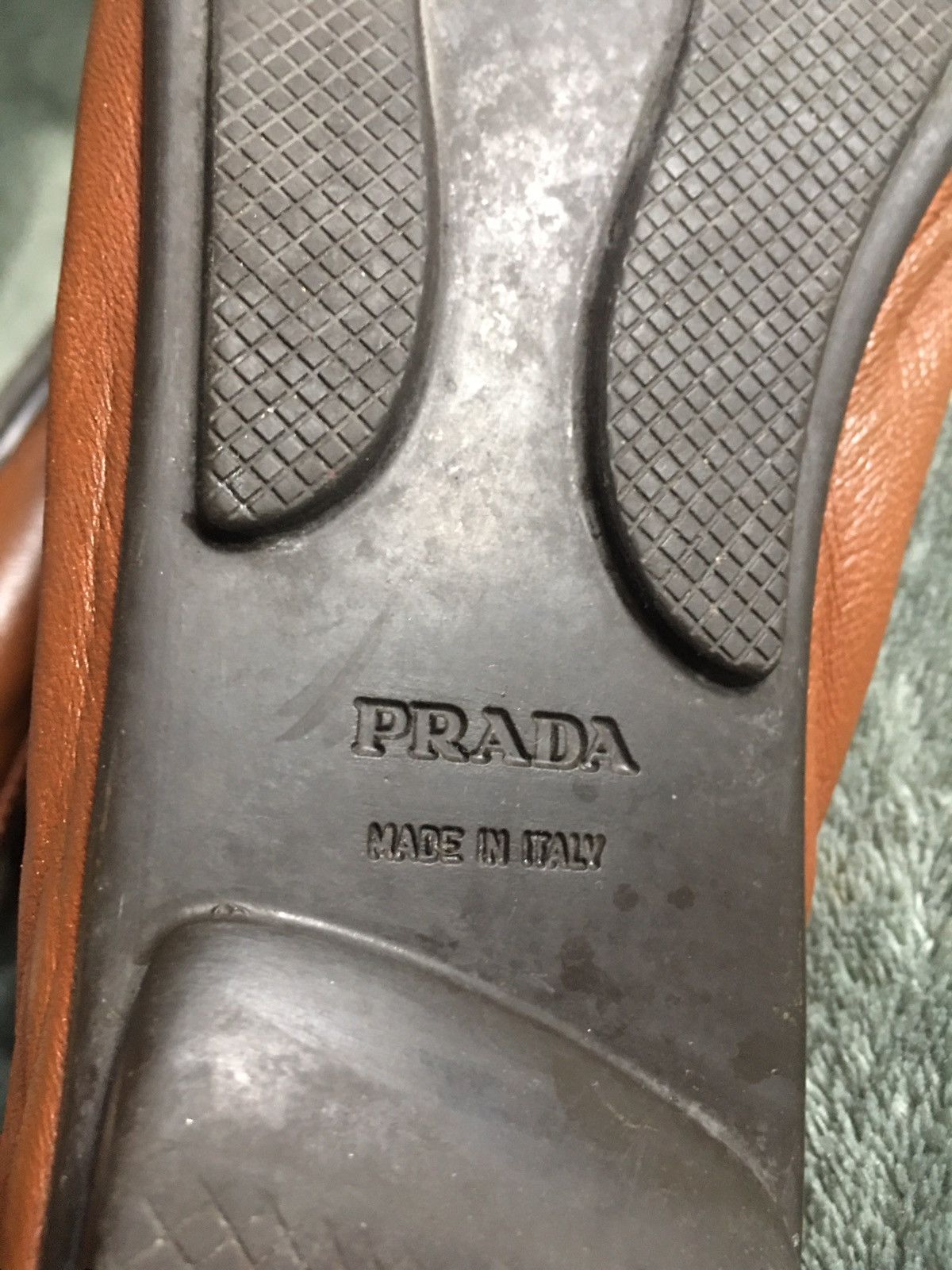 Prada PRADA Brown Leather Vintage Flats Shoes EU 37 Size US 7 / IT 37 - 9 Thumbnail