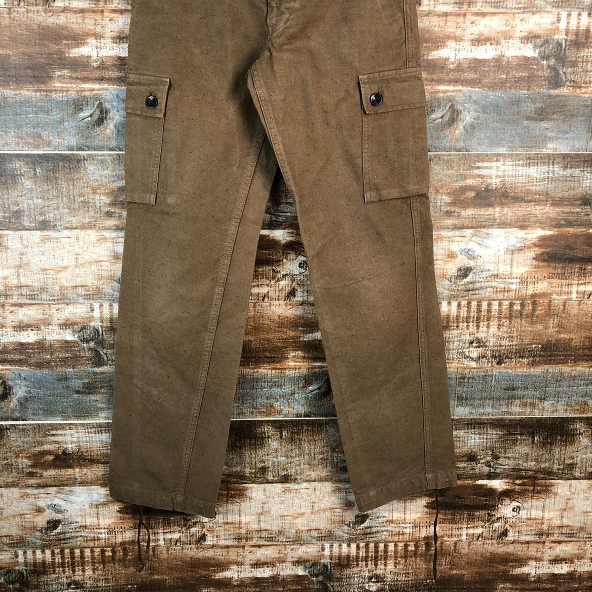 Japanese Brand Domingo Co Brown Cargo Multipocket Pants #A2437 Size US 27 - 3 Thumbnail