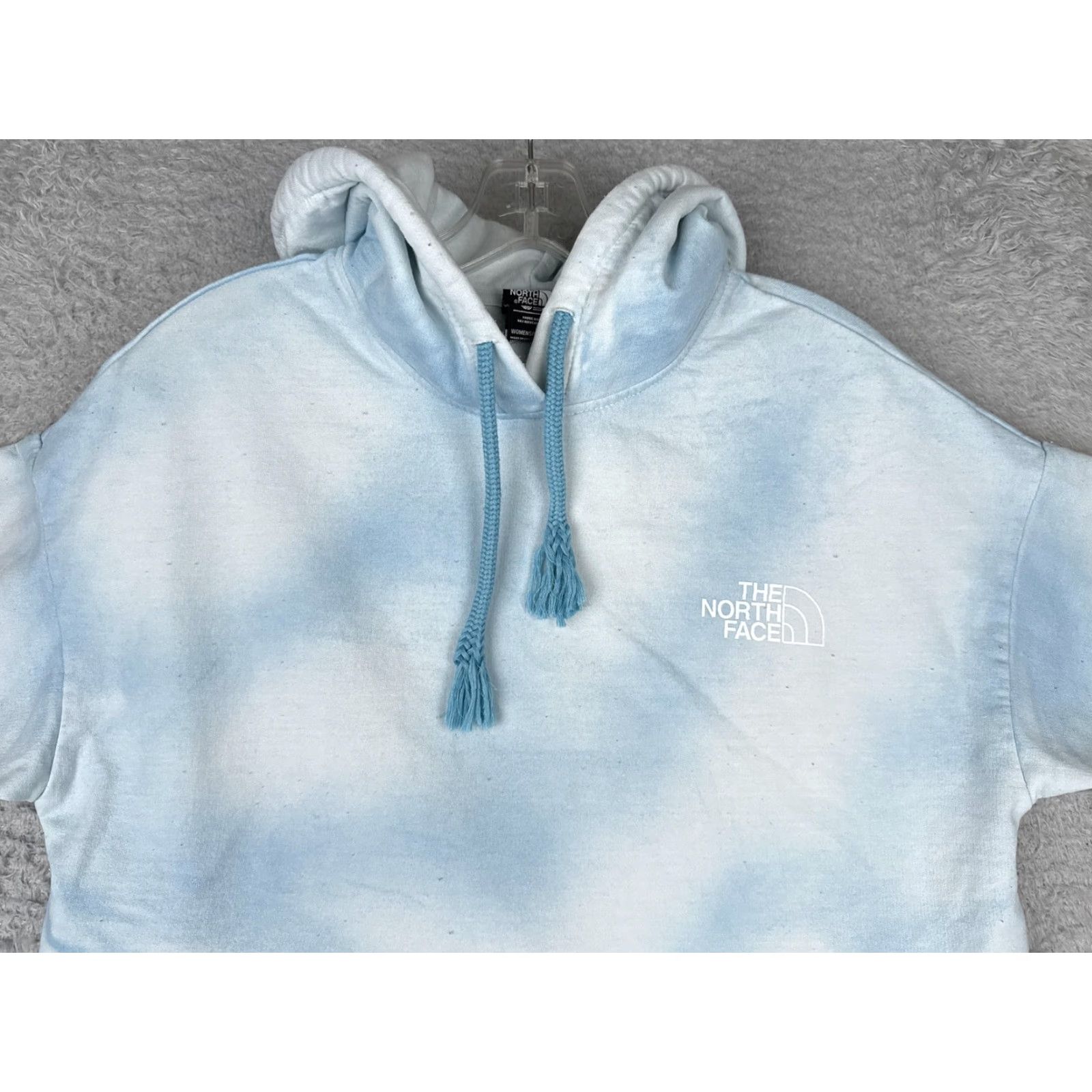 The North Face VINTAGE The North Face Hoodie Womens XS Blue Tie Dye Cropped Pullover Sweatshirt Size XS / US 0-2 / IT 36-38 - 4 Thumbnail