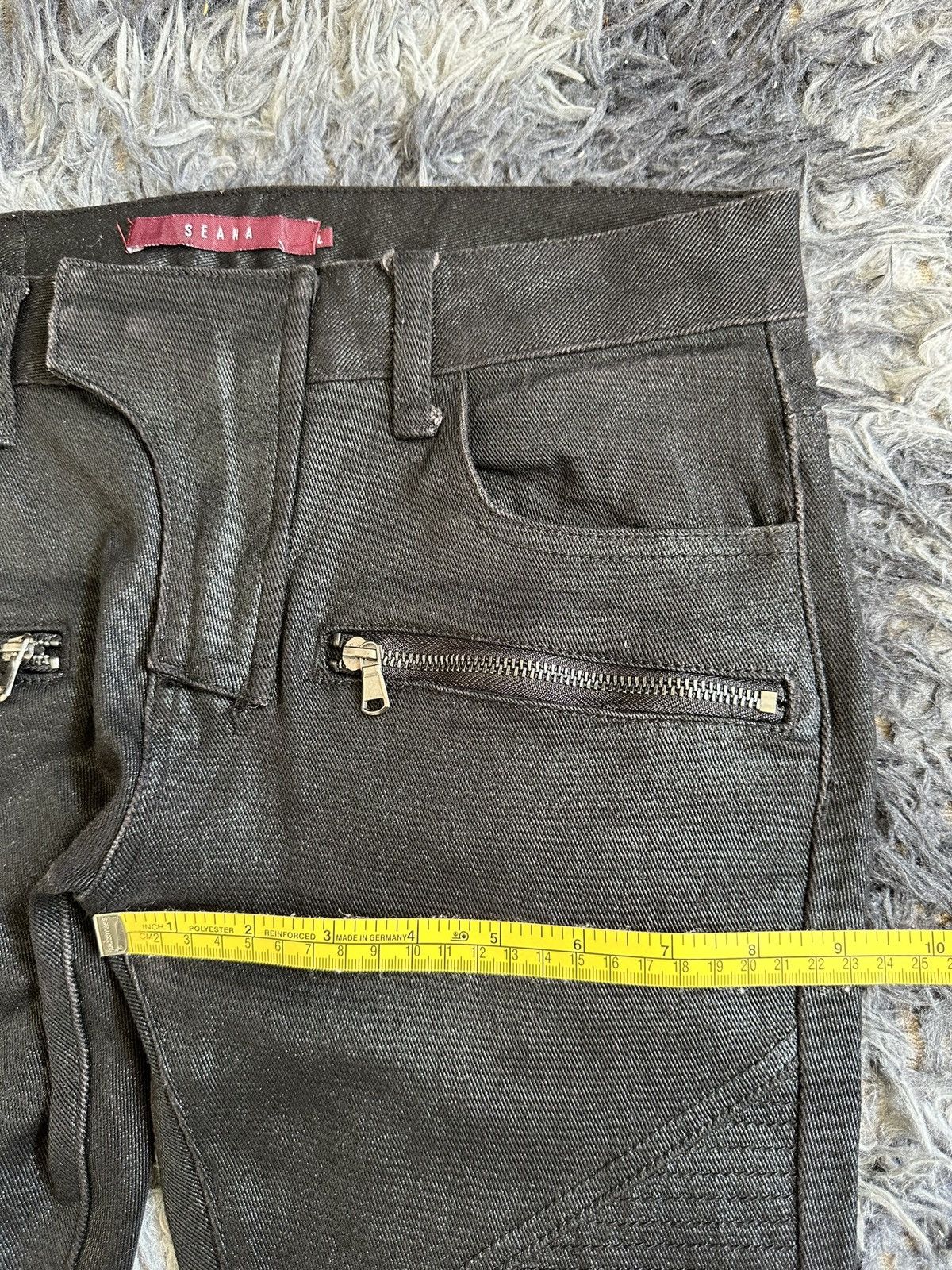 If Six Was Nine 00's SEANA waxed biker skinny pant Size US 31 - 18 Thumbnail