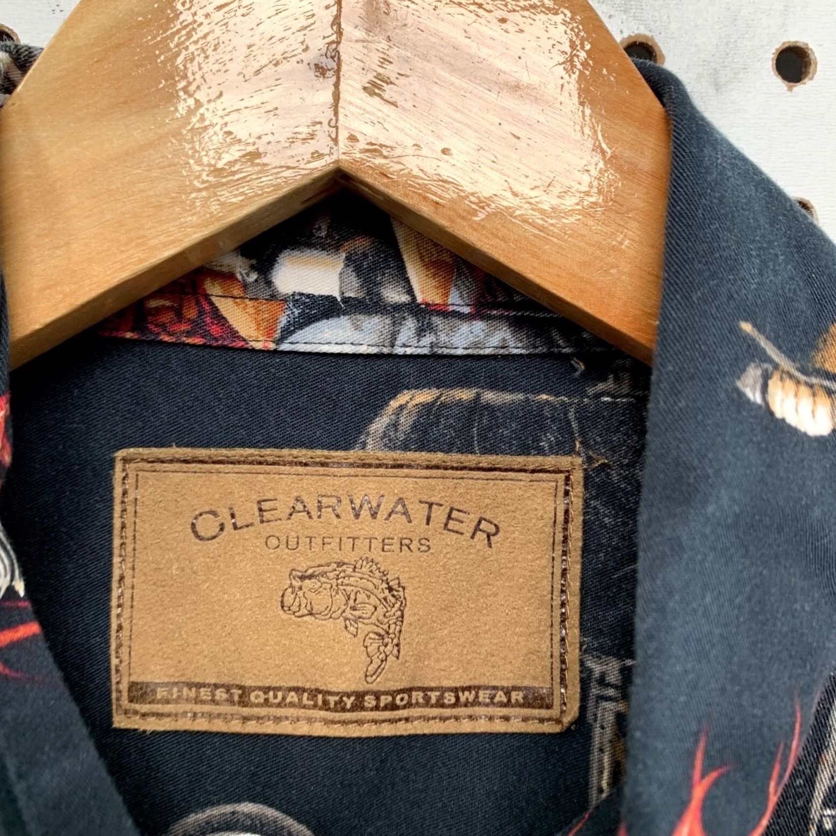 Vintage VINTAGE Clearwater Santa Motorcycle Shirt Mens Medium Black Flames Button Size US M / EU 48-50 / 2 - 3 Thumbnail