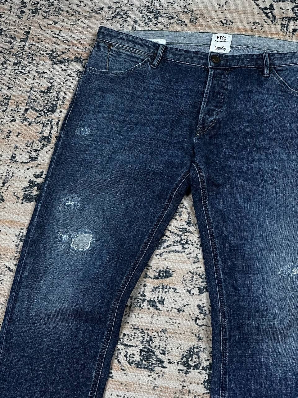 PT Torino Pt01 PT05 Torino Blue Ripped Italian Denim Jeans Pants Size US 38 / EU 54 - 3 Thumbnail