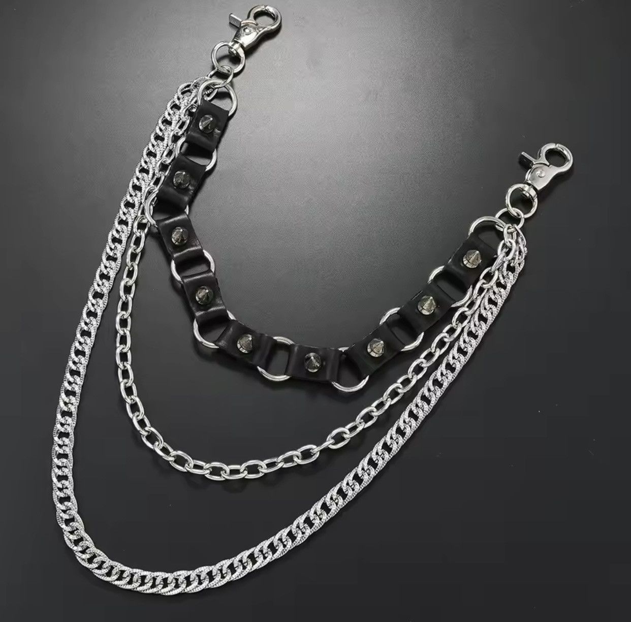 Jewelry Punk style multi-layer spiky jeans waist chain Size ONE SIZE - 3 Thumbnail