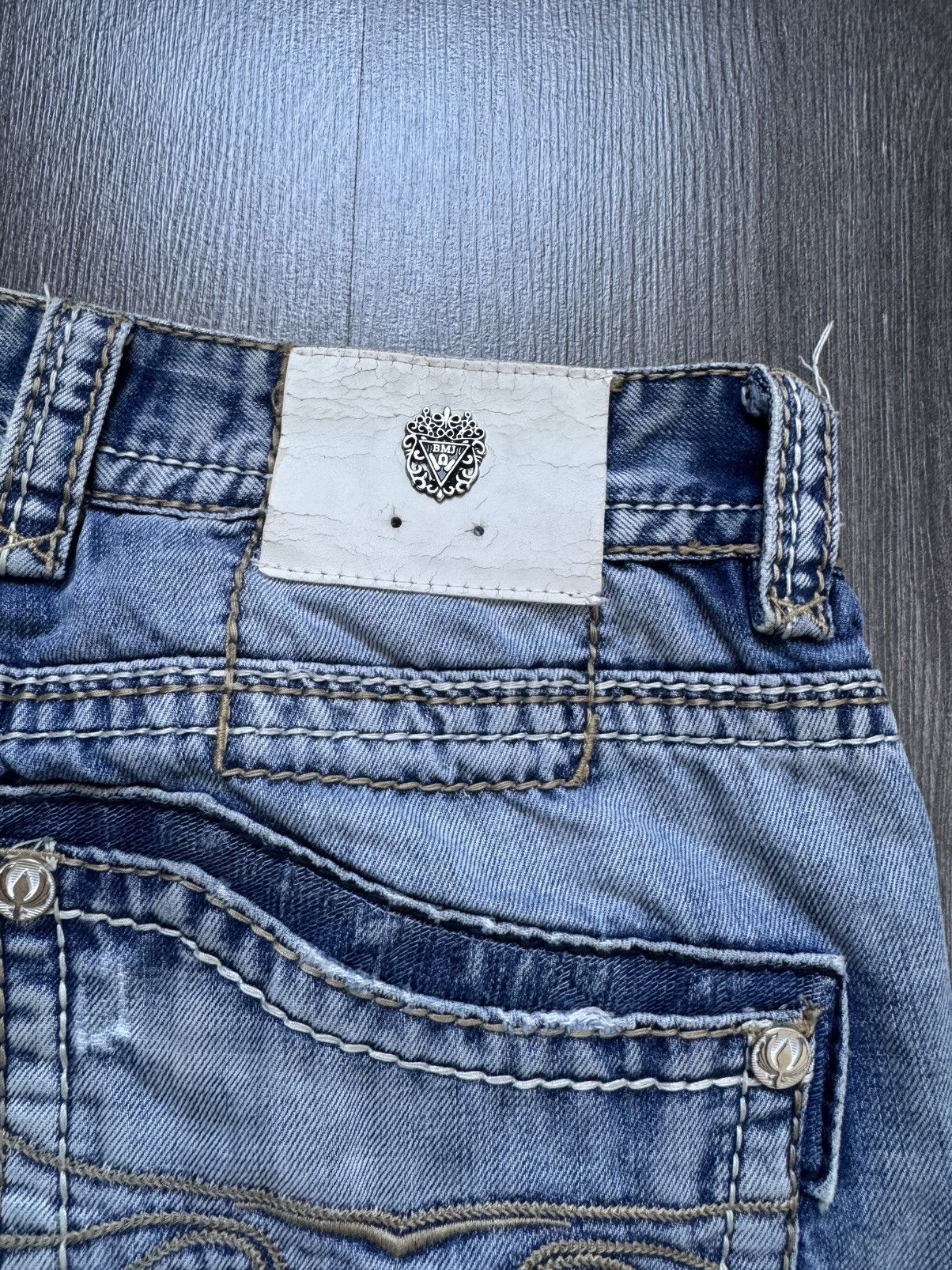 Japanese Brand × Vintage Y2K Avantgarde Ebroidered DENIM Jeans Size US 31 - 10 Thumbnail