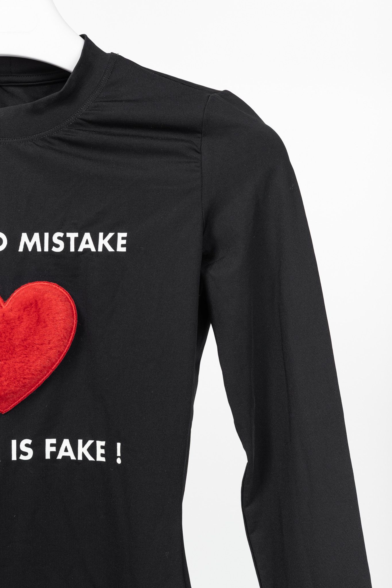Moschino Moschino Jeans Jersey Printed Fur-Heart Long-Sleeve Top Size M / US 6-8 / IT 42-44 - 7 Thumbnail