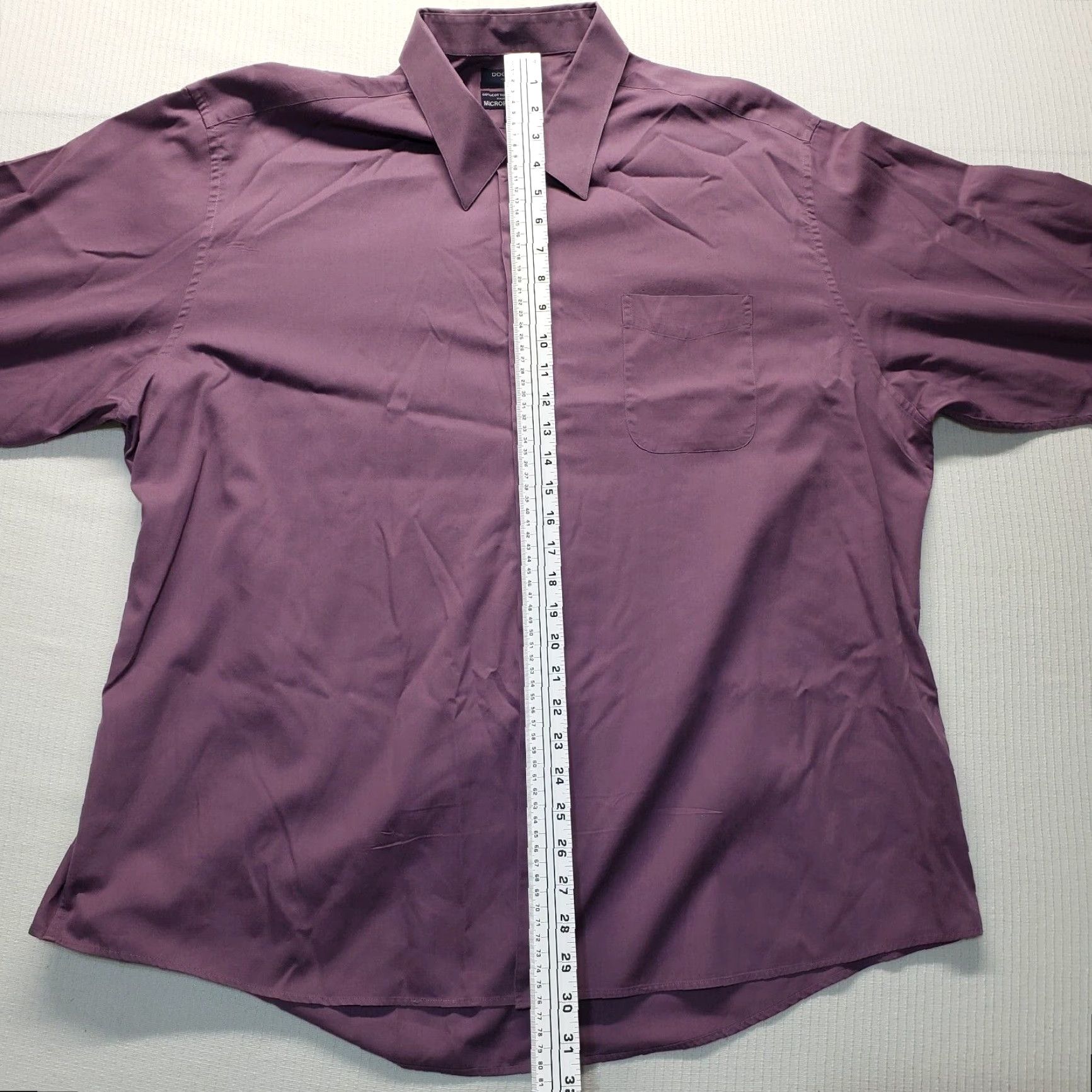 Dockers DOCKERS Shirt Men's 18.5 Purple Long Sleeve Button-Up Solid Microfiber Cotton Polyester 59.5 in Casual Classic Button-Down Mens Size US XXL / EU 58 / 5 - 7 Thumbnail