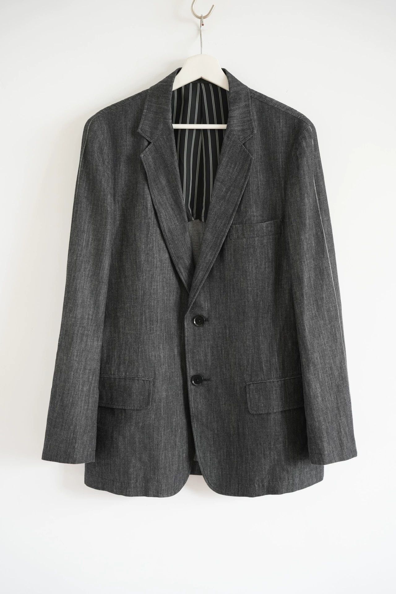 Yohji Yamamoto Gray Single-Breasted Blazer Size M Size US M / EU 48-50 / 2 - 1 Thumbnail