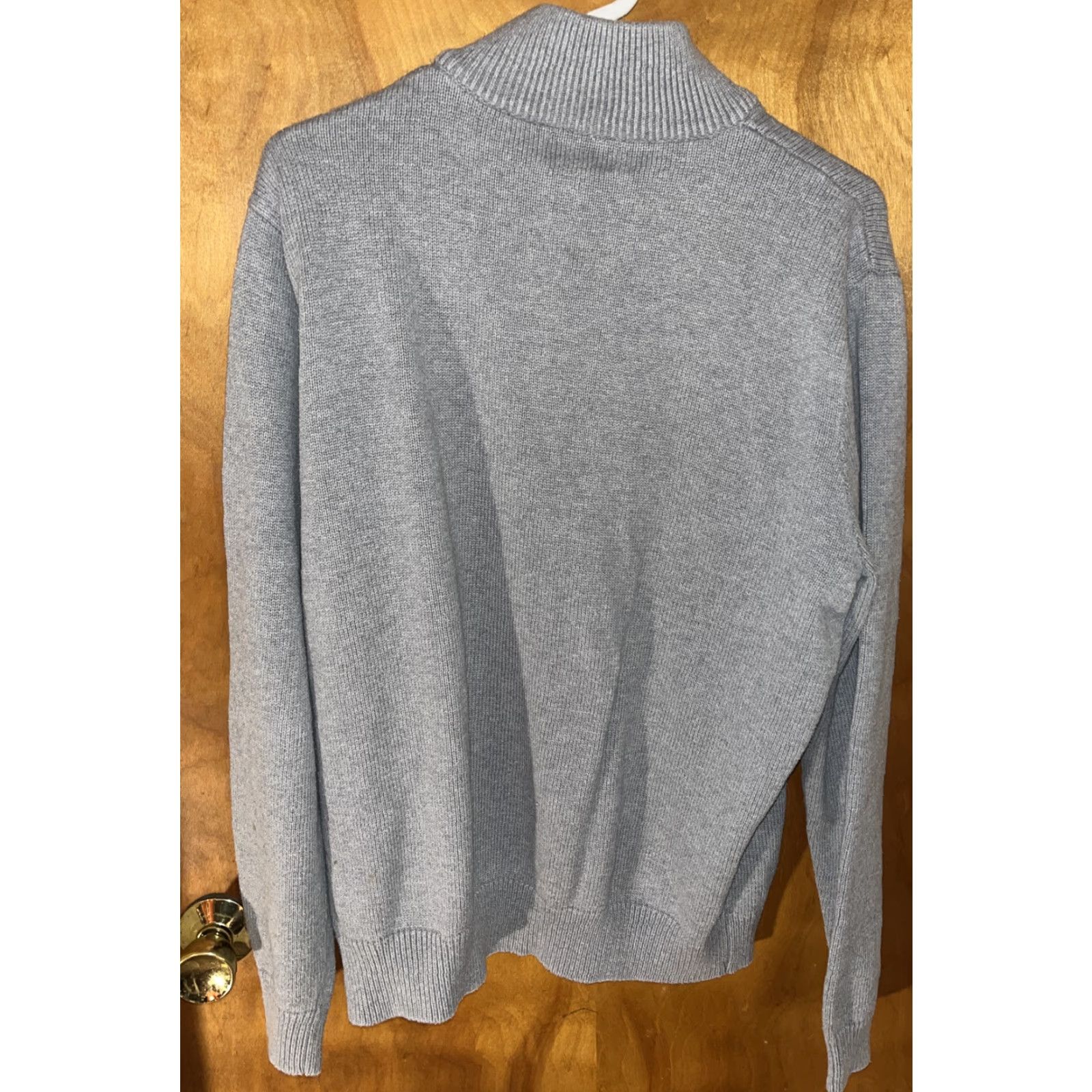 Polo Ralph Lauren VINTAGE Polo Ralph Lauren Men’s Sweater 1/4 Zip Flag Gray Cotton Long Sleeve Casual Winter Summer Fall Spring L Size US L / EU 52-54 / 3 - 5 Thumbnail