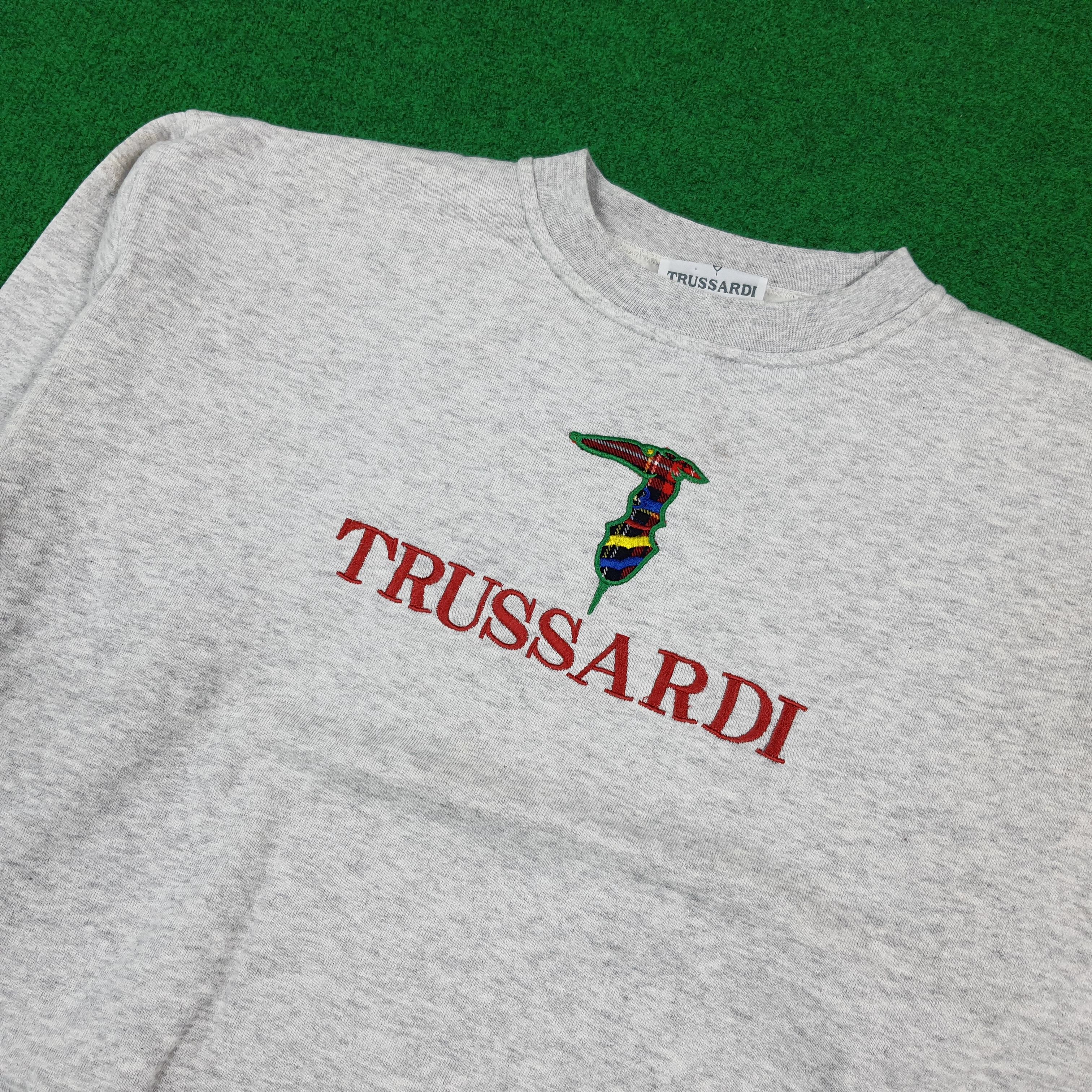 Trussardi Vintage Trussardi Logo Tartan Embroidery Sweatshirt C292N11 Size US M / EU 48-50 / 2 - 2 Thumbnail