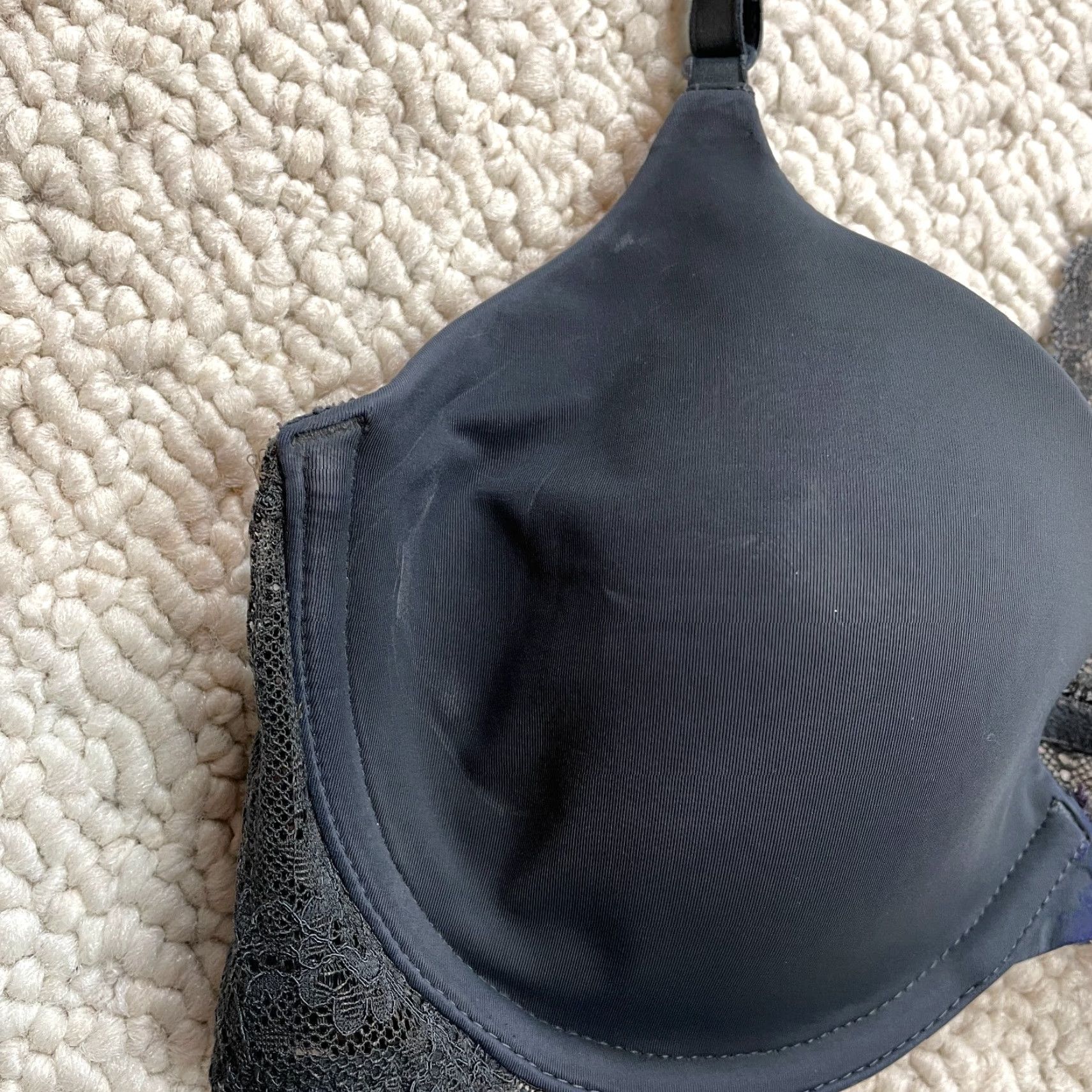 Gap Gap Body Bralette Womens 34 B Gray Lace Racerback Wired Soft Nylon Comfort Size ONE SIZE - 3 Thumbnail