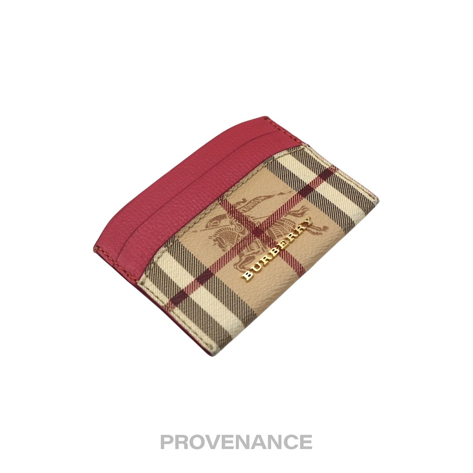 Burberry 🔴 Burberry Card Holder Wallet - Haymarket Check Pink Size ONE SIZE - 4 Thumbnail