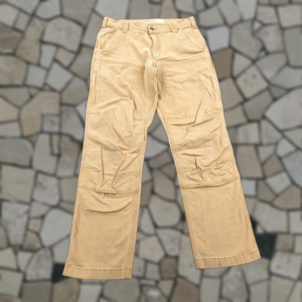 Carhartt Carhartt Pants Mens 31x30 Tan Canvas Double Front Knee Rugged Flex Utility Work Casual Size US 31 - 1 Thumbnail