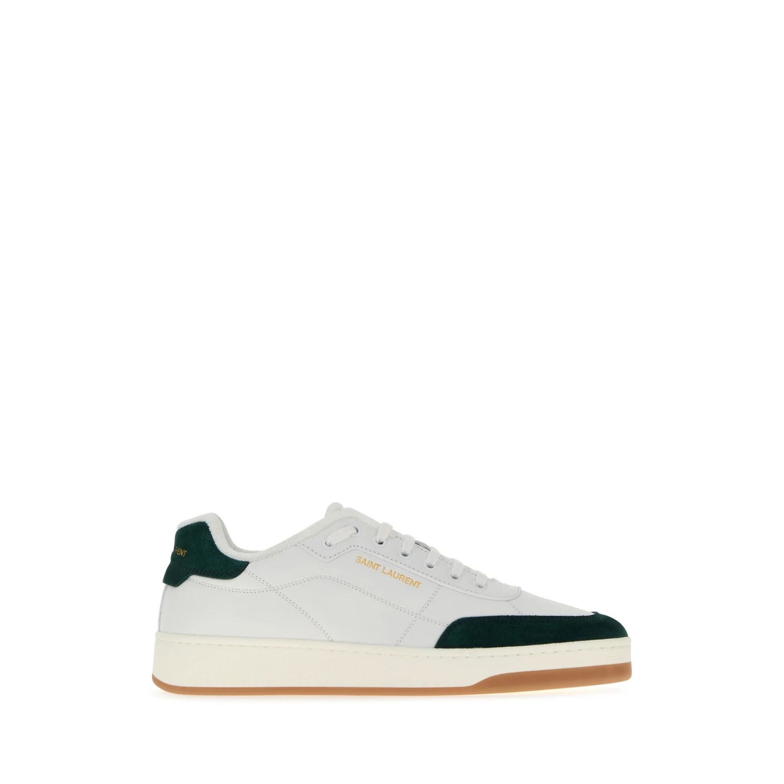 SAINT LAURENT SL/61 White Leather Sneakers New And Authentic