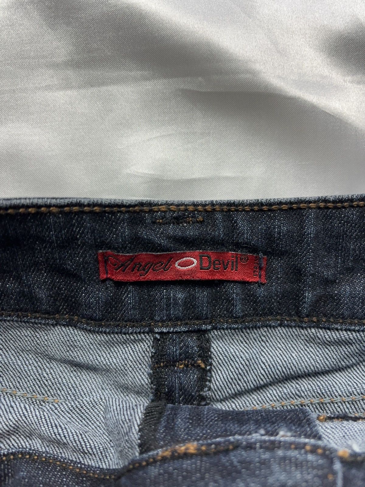 Japanese Brand × Vintage Angel devil Italian vintage washed denim mini skirt Size 27" / US 4 / IT 40 - 9 Thumbnail