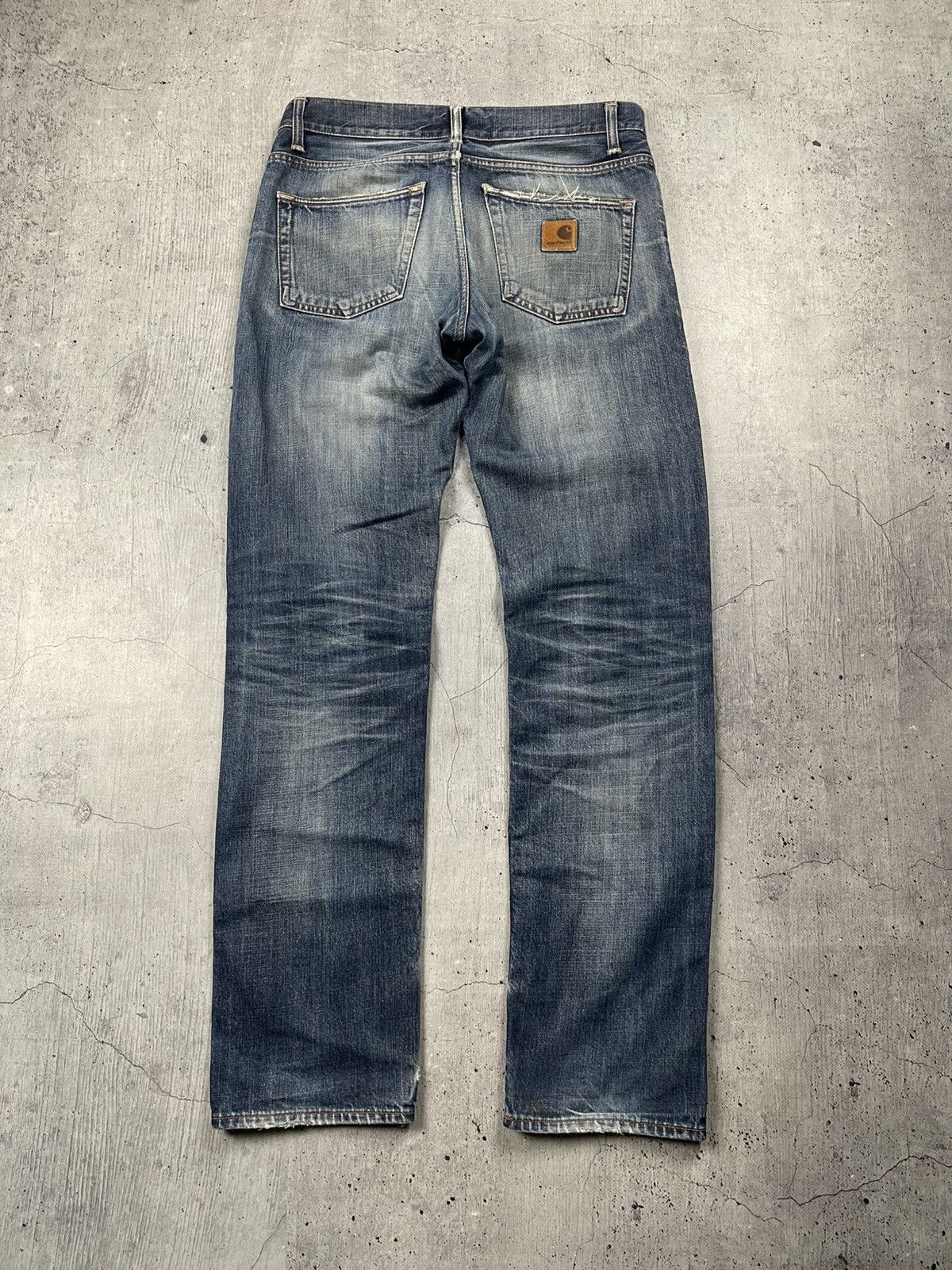 Carhartt Crazy Vintage 90s Carhartt Jeans Relaxed Fit Light Wash Work Size US 31 - 1 Thumbnail