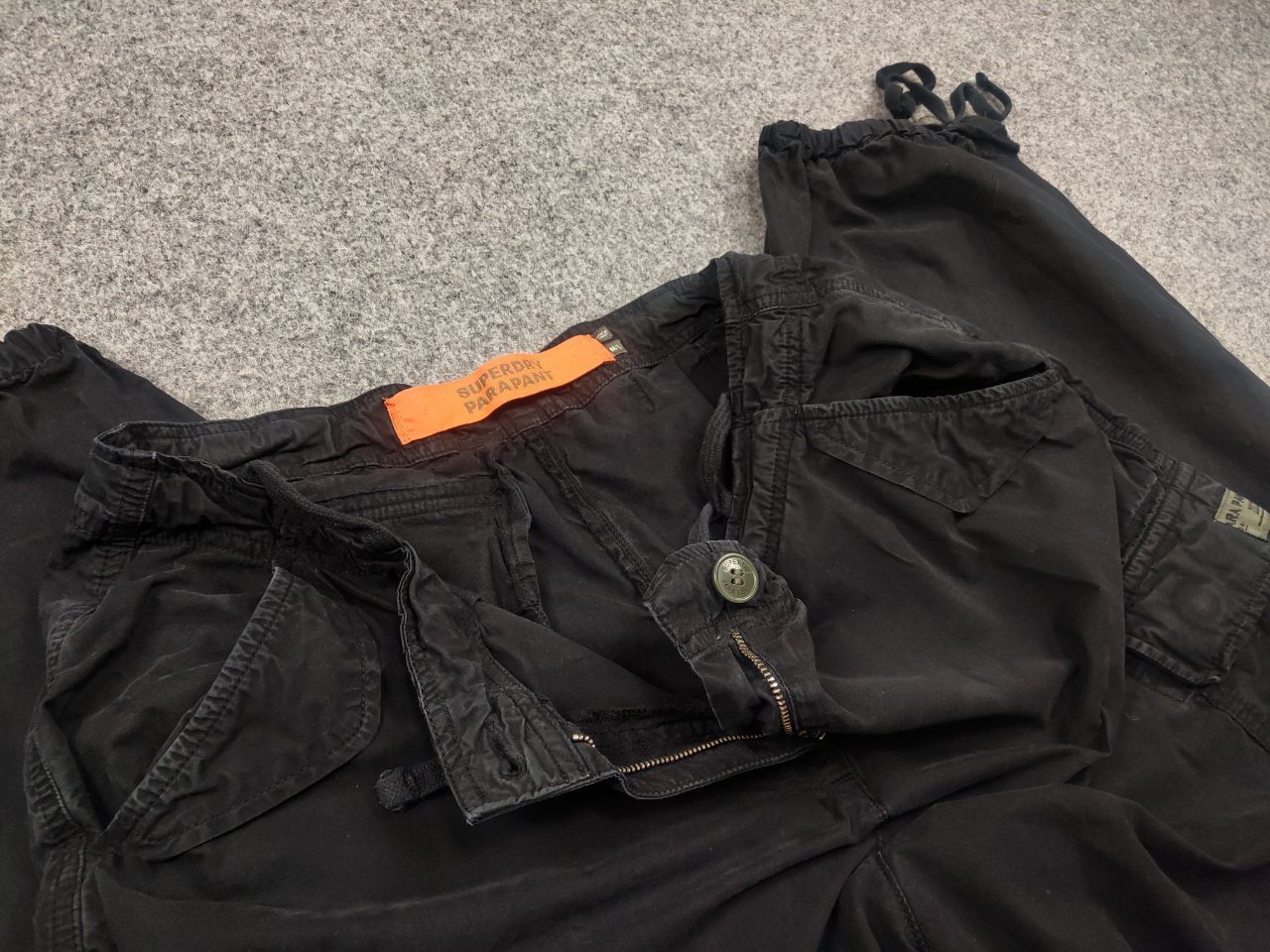 Superdry Superdry Parachute Cargo Black Baggy Pants Vintage Style Size US 32 / EU 48 - 12 Thumbnail