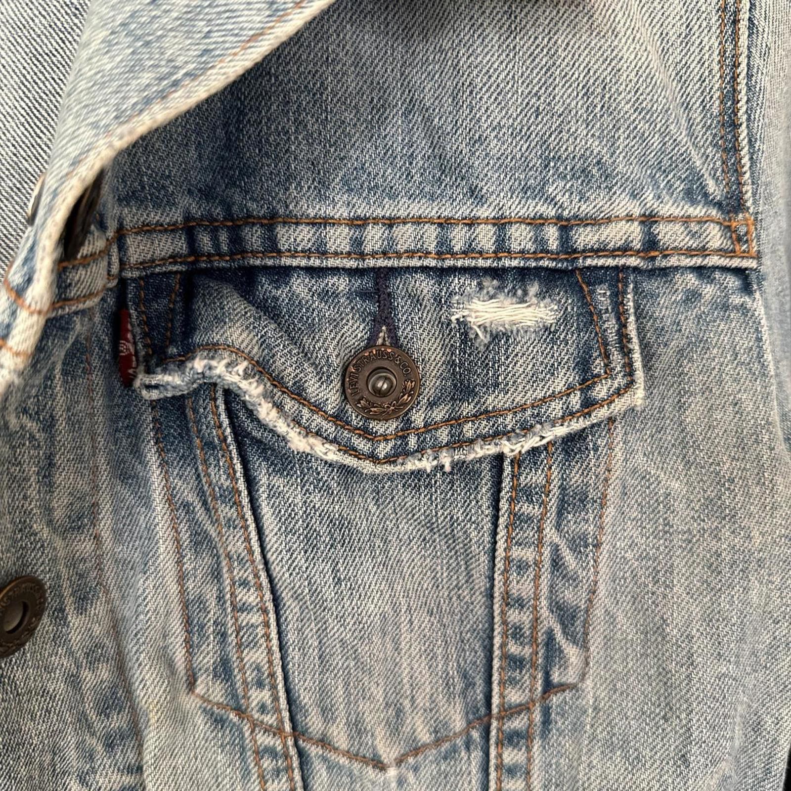 Levi's Vintage Levi’s 100% Cotton Trucker Jean Jacket Women’s S Size S / US 4 / IT 40 - 3 Thumbnail