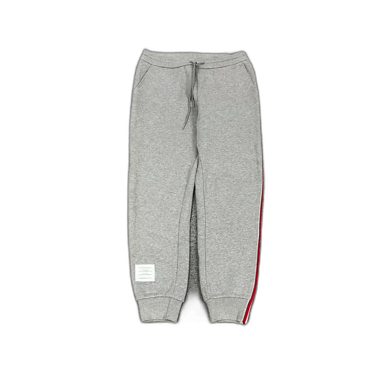 Thom Browne Thom Browne Gray Side Stripe Sweatpants Size US 42 / EU 58 - 1 Thumbnail