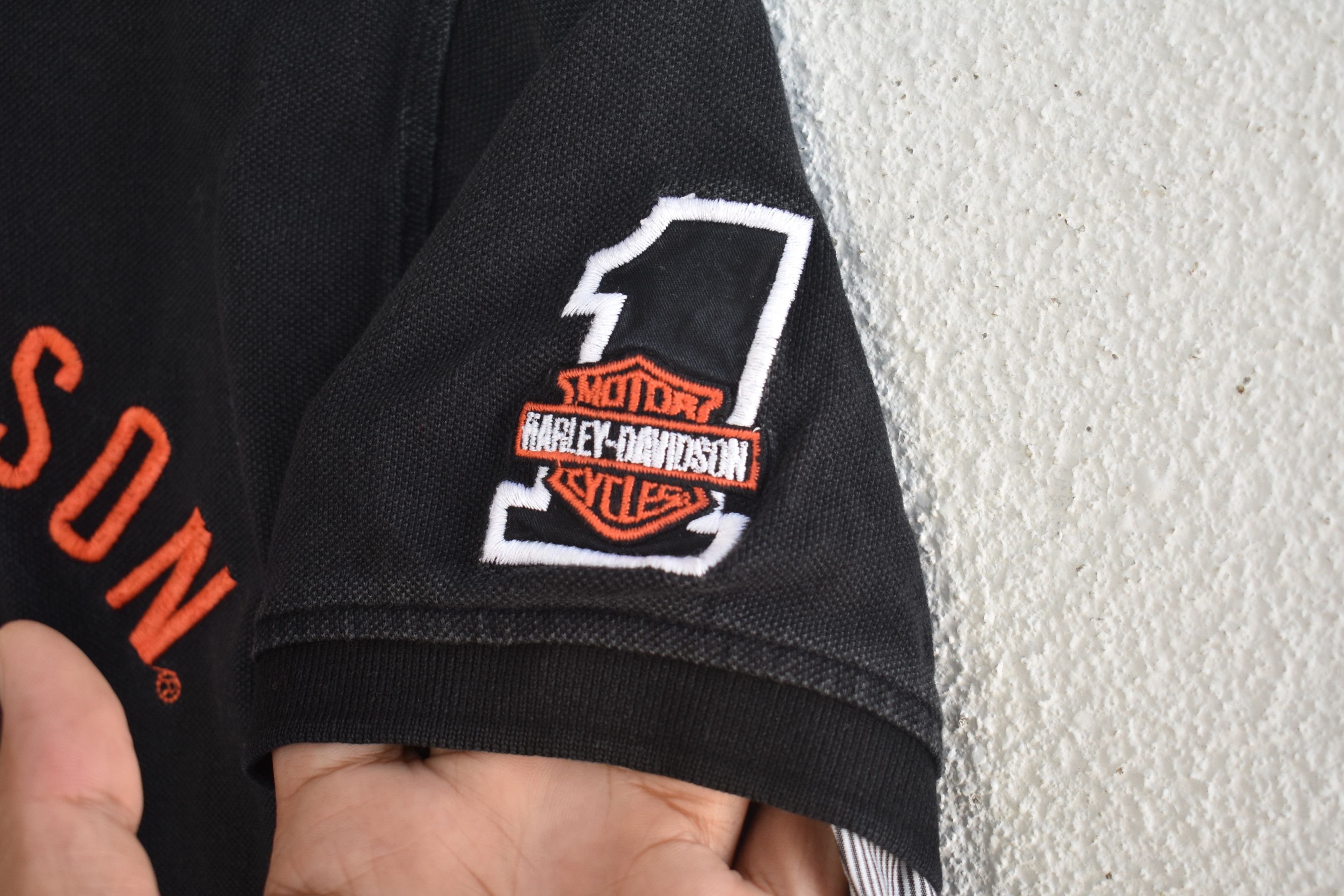 Harley Davidson × Vintage Vintage Harley Davidson Embroidery Logo Long Sleeve T-shirt Size S / US 4 / IT 40 - 9 Thumbnail