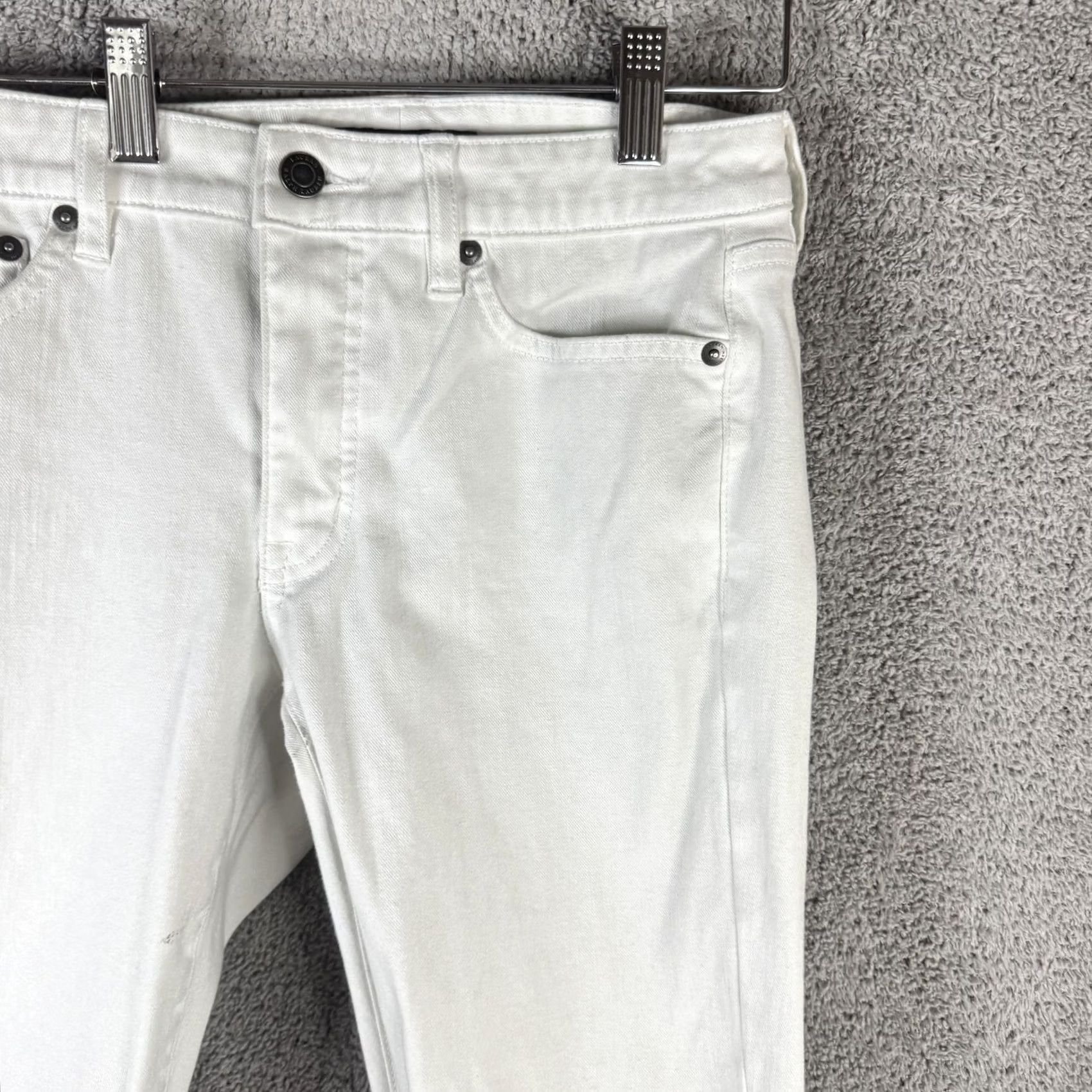 Ralph Lauren Lauren Ralph Lauren Classic Skinny Curvy Jeans Womens 2 White Mid Rise Stretch Denim 5-Pocket Zip Button Size 26" / US 2 / IT 38 - 3 Thumbnail