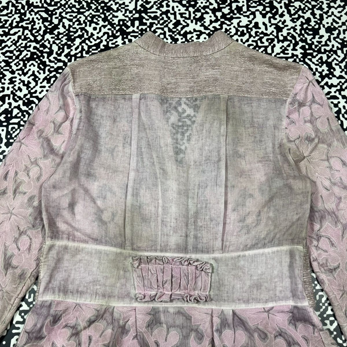 Elisa Cavaletti Vintage Y2K Elisa Cavaletti Silk Linen Luxury Floral Blazer Size M / US 6-8 / IT 42-44 - 15 Thumbnail