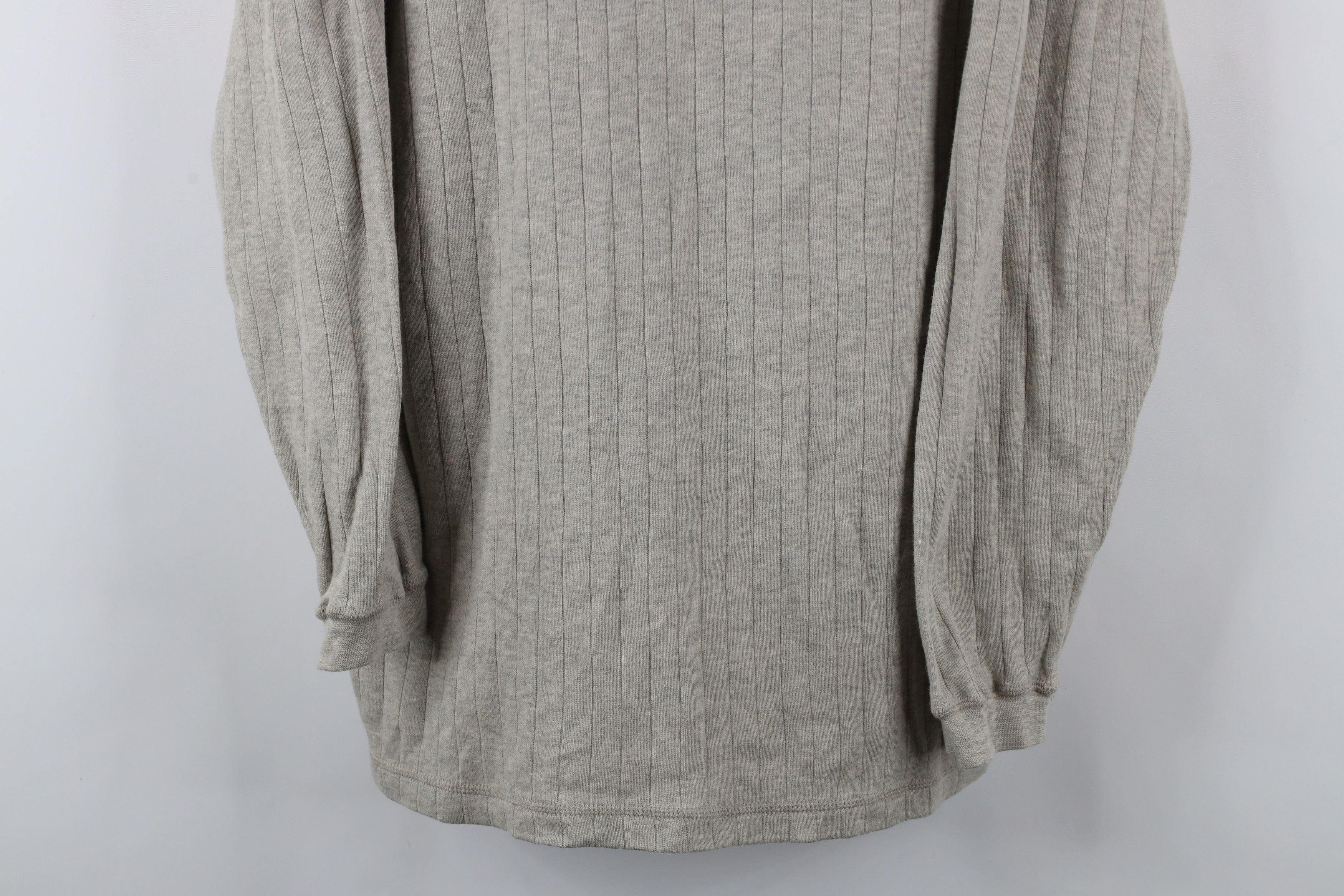 Vintage Vintage 90s Streetwear Knit Long Sleeve Henley T-Shirt Gray Size US L / EU 52-54 / 3 - 3 Thumbnail