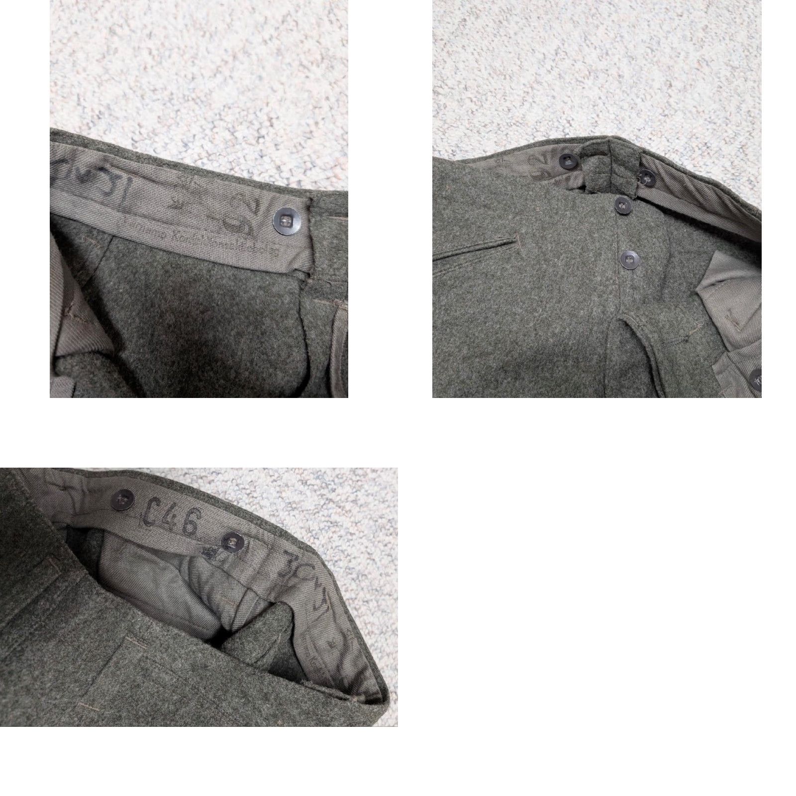 Vintage VINTAGE Swedish Army Pants Wool 28x30 Green Cargo Men Wool Pants 28x30 Sweden Military WWII Size US 28 / EU 44 - 8 Thumbnail