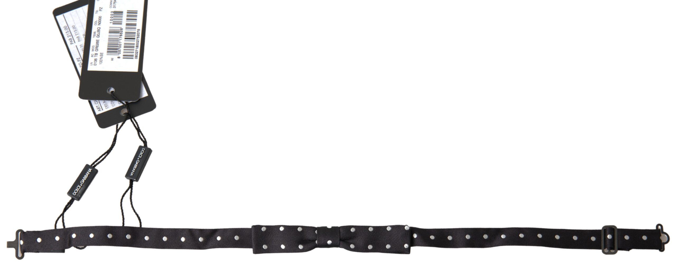 Dolce & Gabbana Elegant Black Silk Bow Men's Tie Size ONE SIZE - 1 Thumbnail