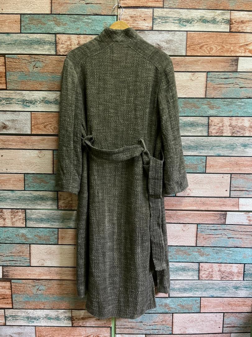 Zara ZARA Textured Belted Long Coat Size XS / US 0-2 / IT 36-38 - 2 Thumbnail