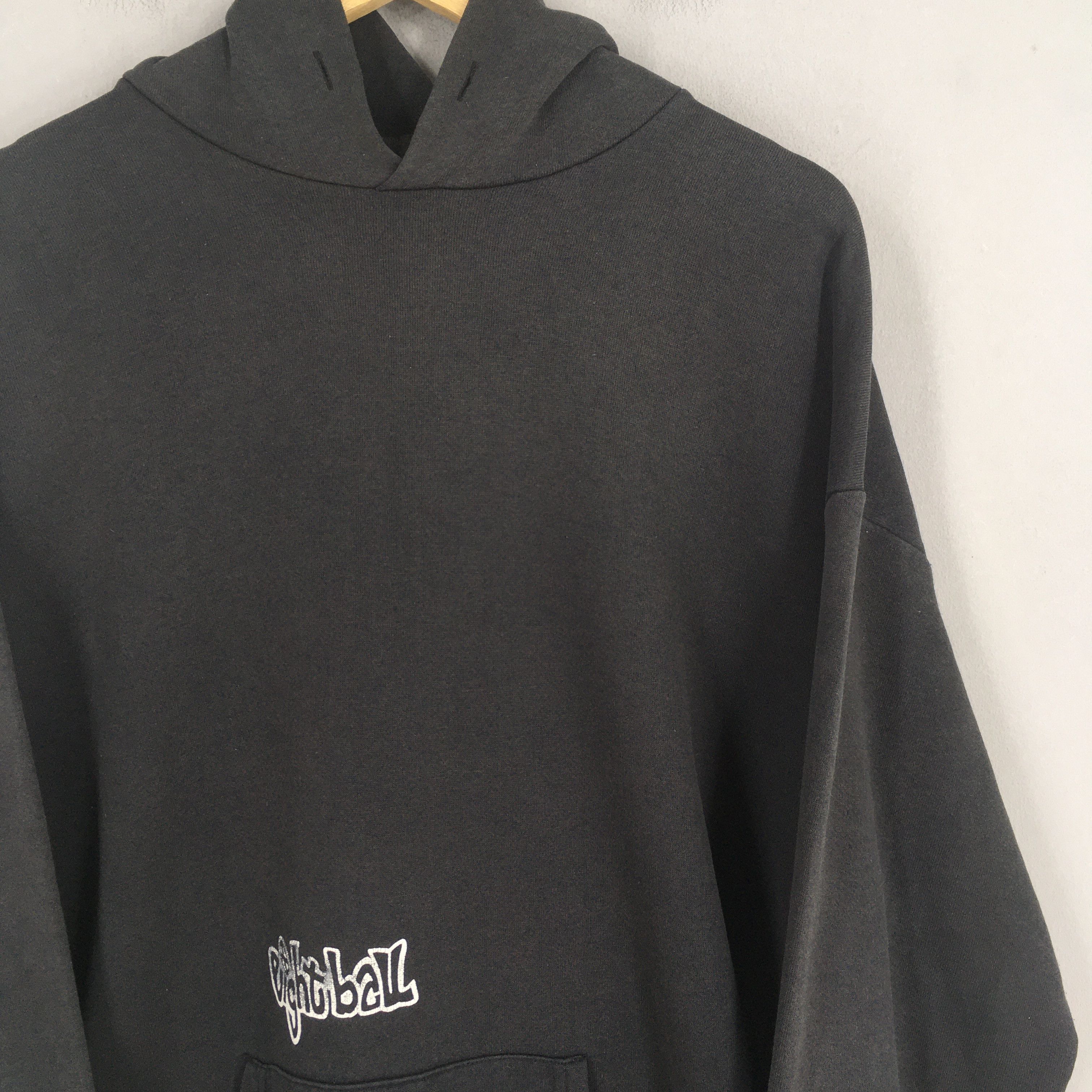 Stussy × Vintage Vintage Eight Ball Usa Black Hoodie Sweater XLarge Size US XL / EU 56 / 4 - 4 Thumbnail