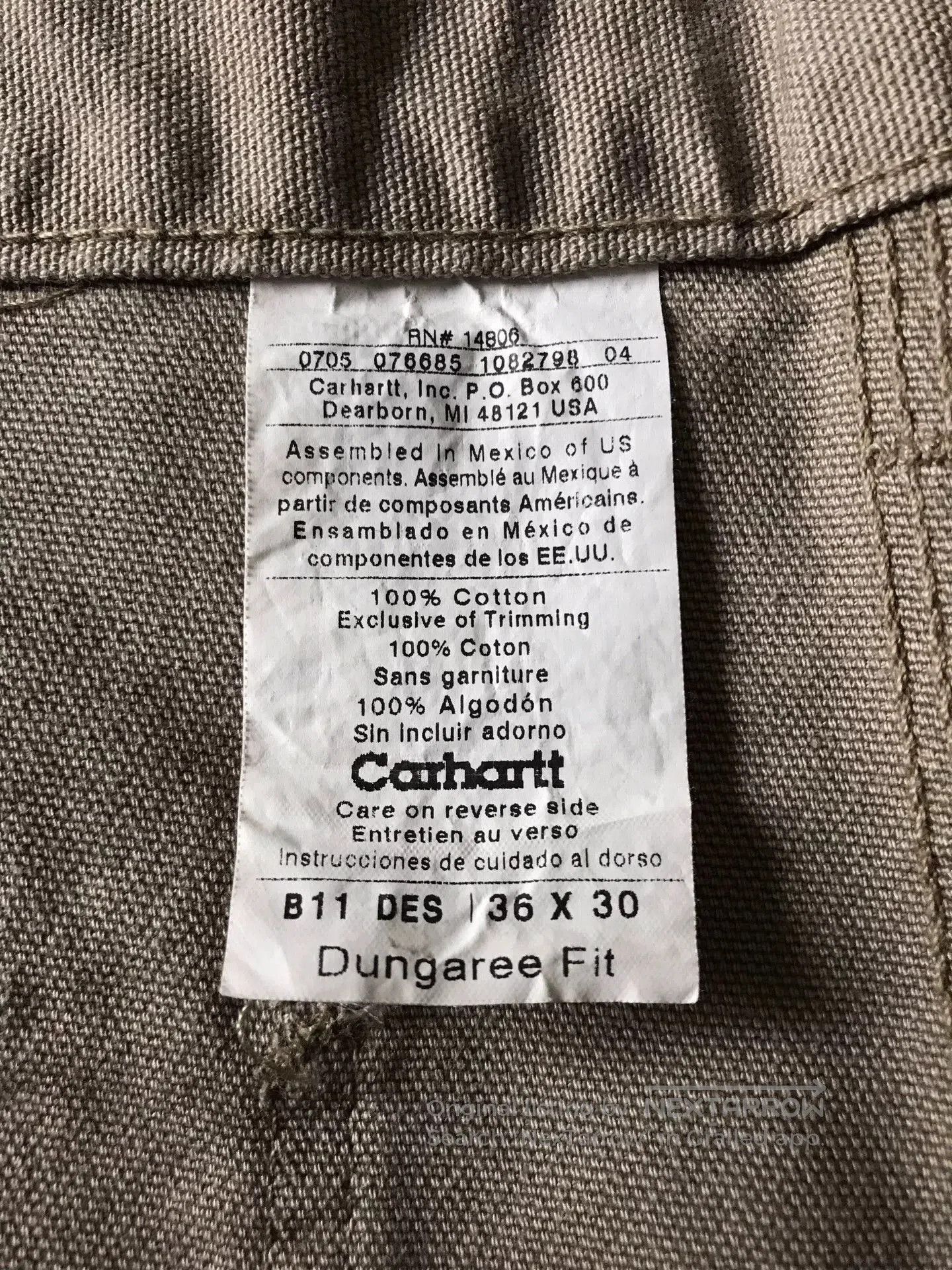 Carhartt Carhartt B11 DES Washed Canvas Work Pants. Size US 36 / EU 52 - 9 Thumbnail