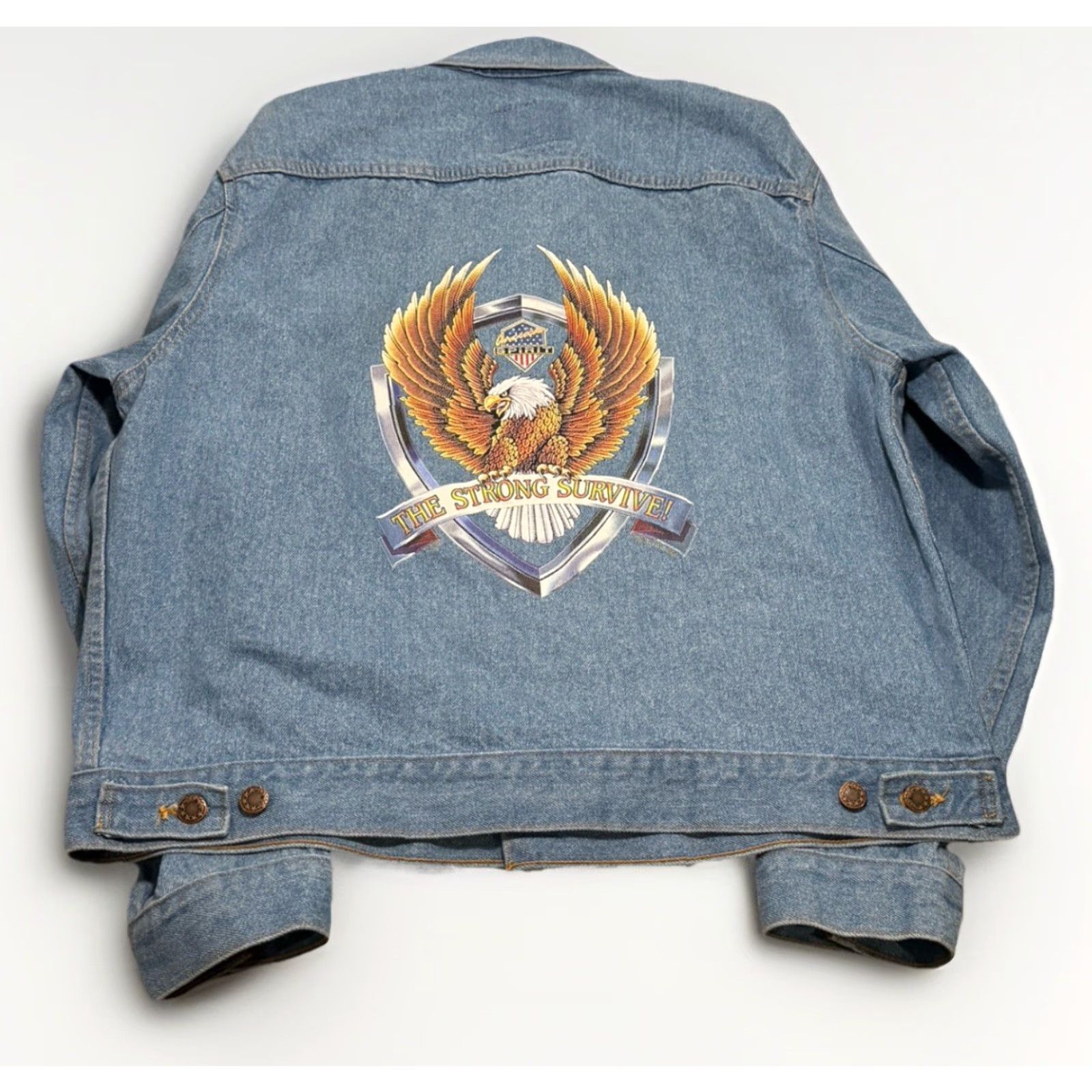Vintage VINTAGE Three Rivers Authentic Denim Jacket Mens 90s Blue Cotton Denim Button Regular Large Size US L / EU 52-54 / 3 - 3 Thumbnail