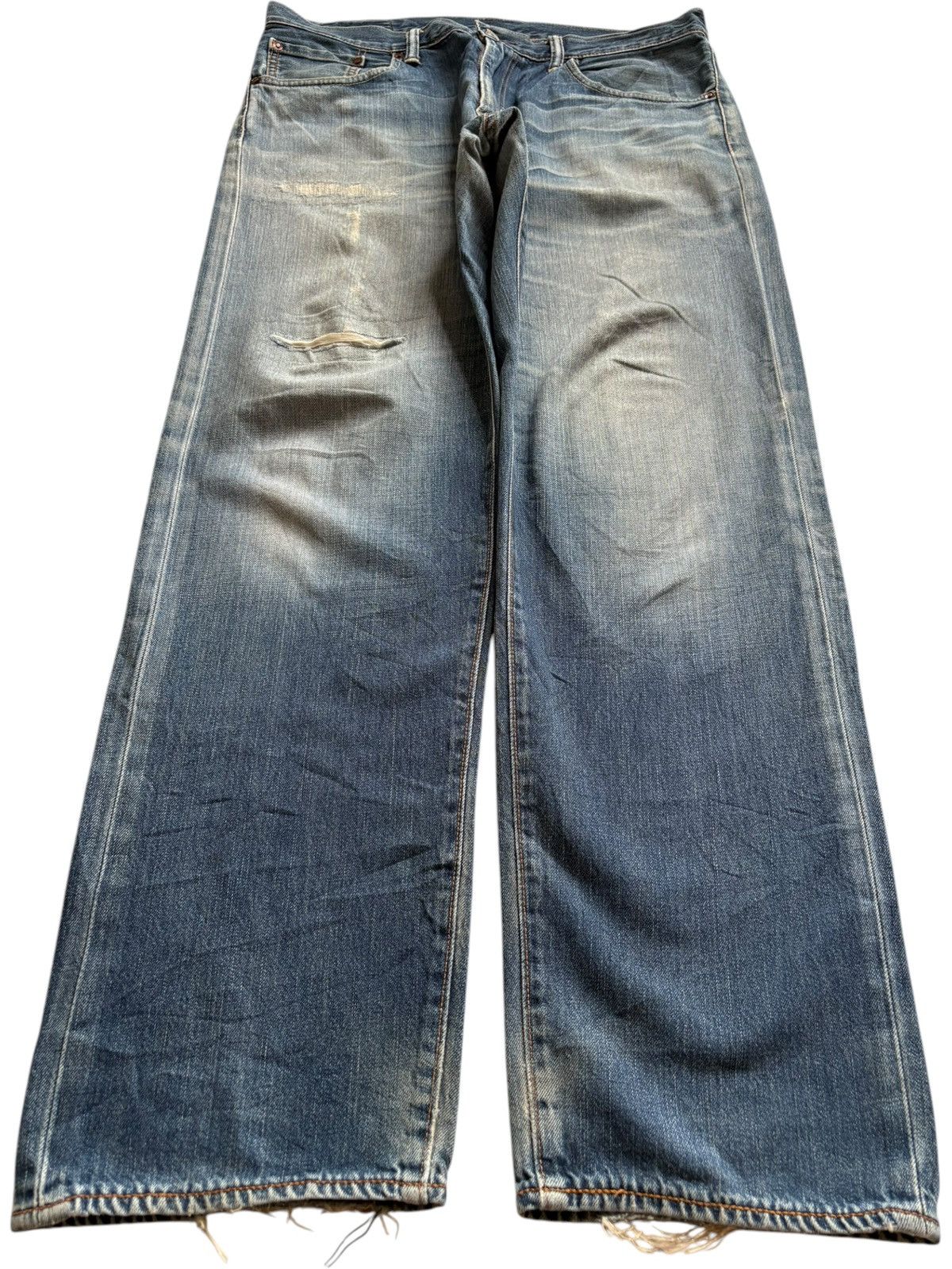 Levi's Vintage Y2K Levis 503 Patches Faded Wash Baggy Jeans Size US 35 - 1 Thumbnail