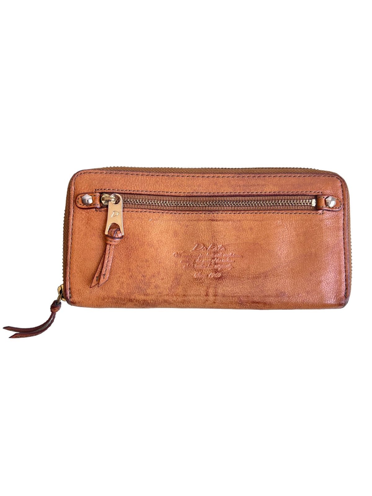 Dakota 🇯🇵 Vegetable Tanned Leather Patina Cognac Long Wallets