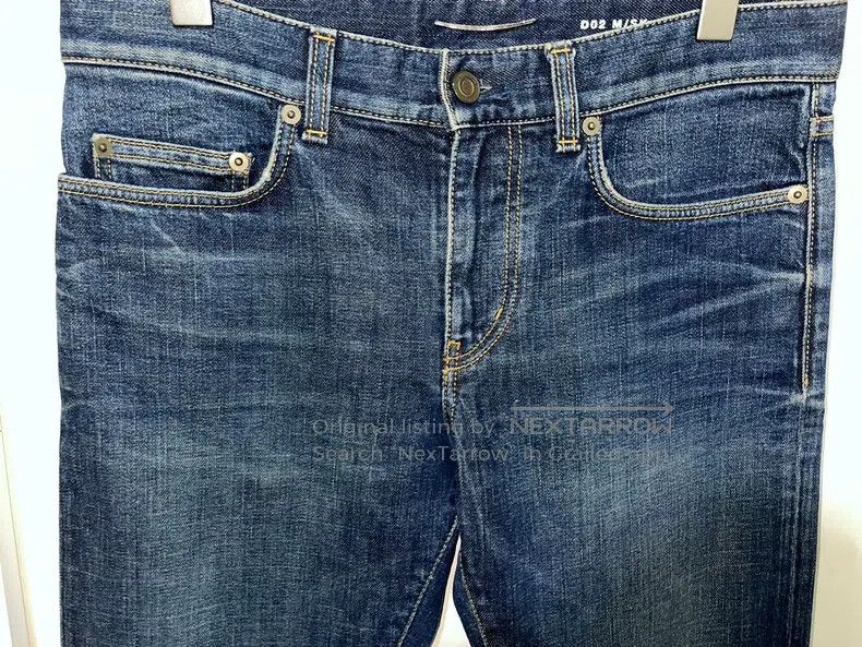 Saint Laurent Paris Saint Laurent Paris Ghoul Claw Water Ripple Basic Denim Pa Size US 30 / EU 46 - 2 Thumbnail