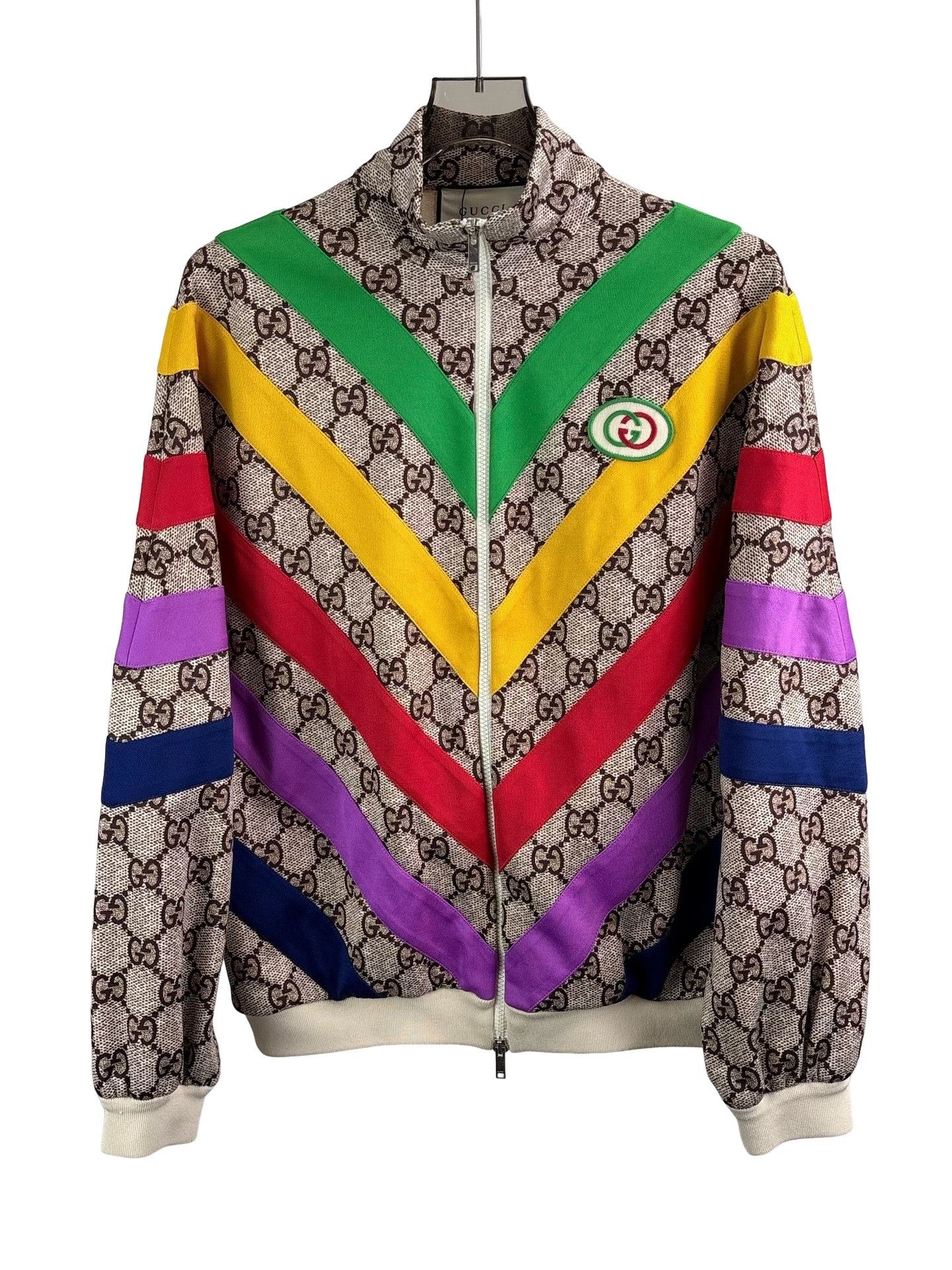 Gucci Gucci GG Monogram Multi Stripe Zip Jacket M Size US M / EU 48-50 / 2 - 1 Thumbnail