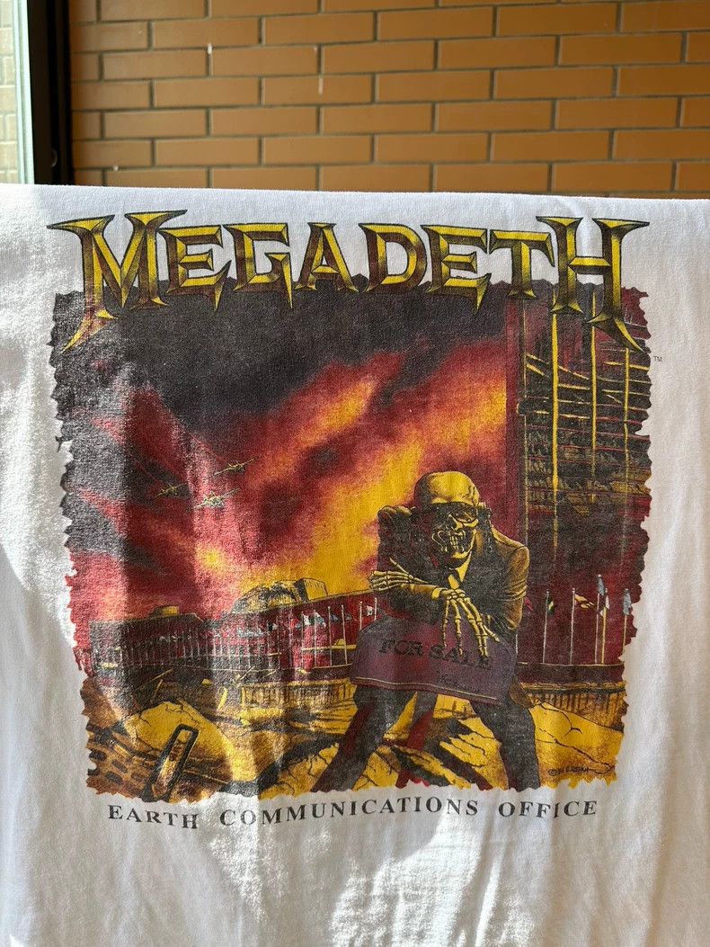 Vintage VintageTee 1991 Hard Rock Megadeth Heavy Metal Band 2505-Ne Size US XL / EU 56 / 4 - 5 Thumbnail