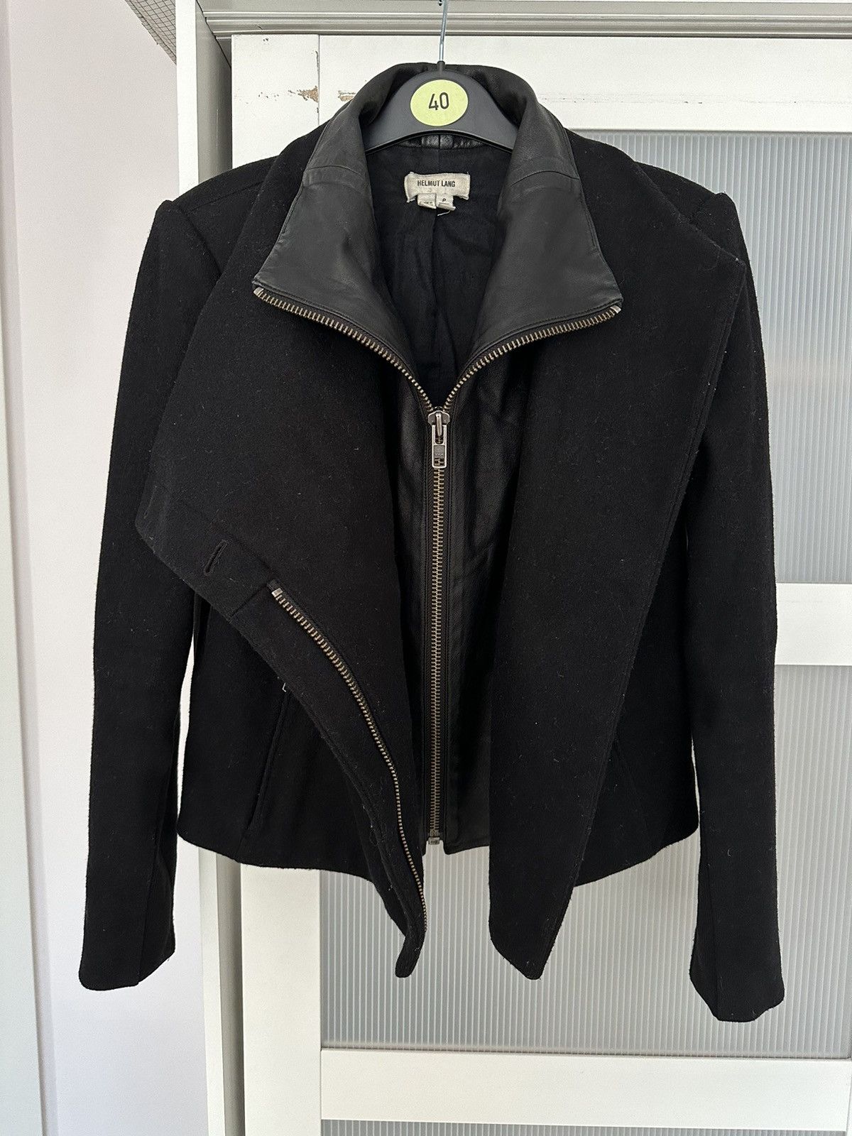 Helmut Lang Wool & Leather Helmut Lang 3 in 1 way Jacket black opium Size S / US 4 / IT 40 - 1 Thumbnail