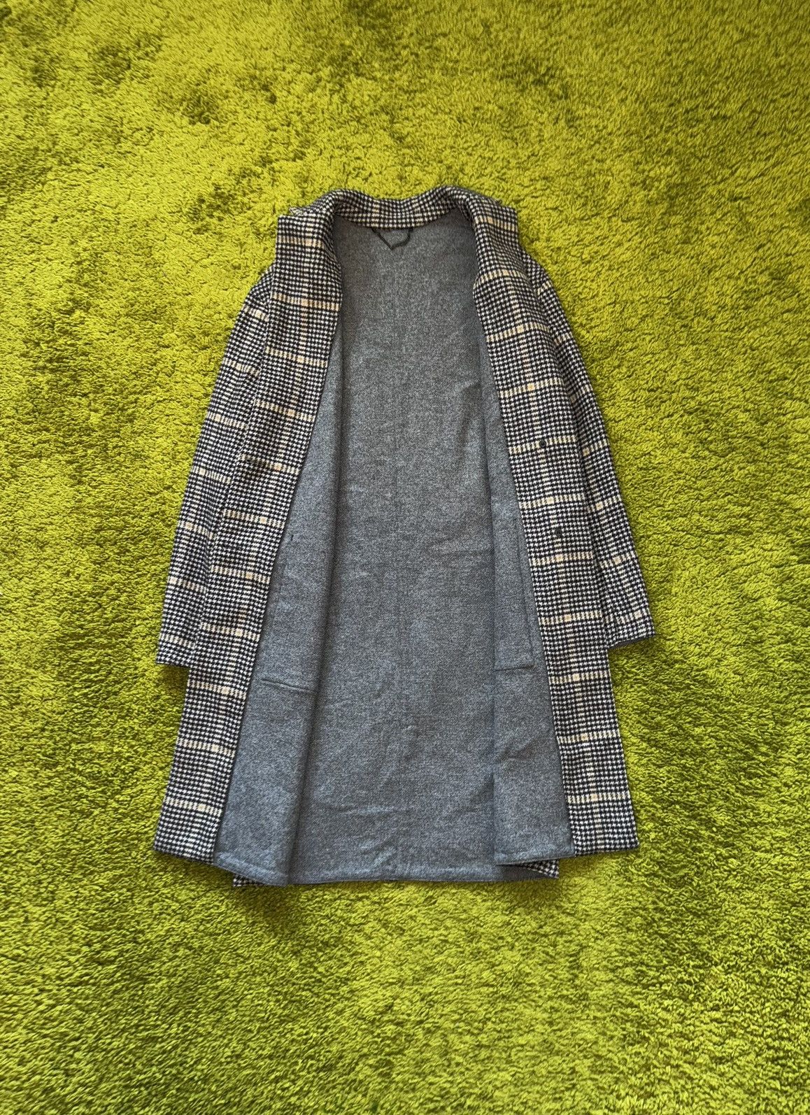 Allsaints × Designer Allsaints avant garde wool blend checkered coat Size US XS / EU 42 / 0 - 2 Thumbnail