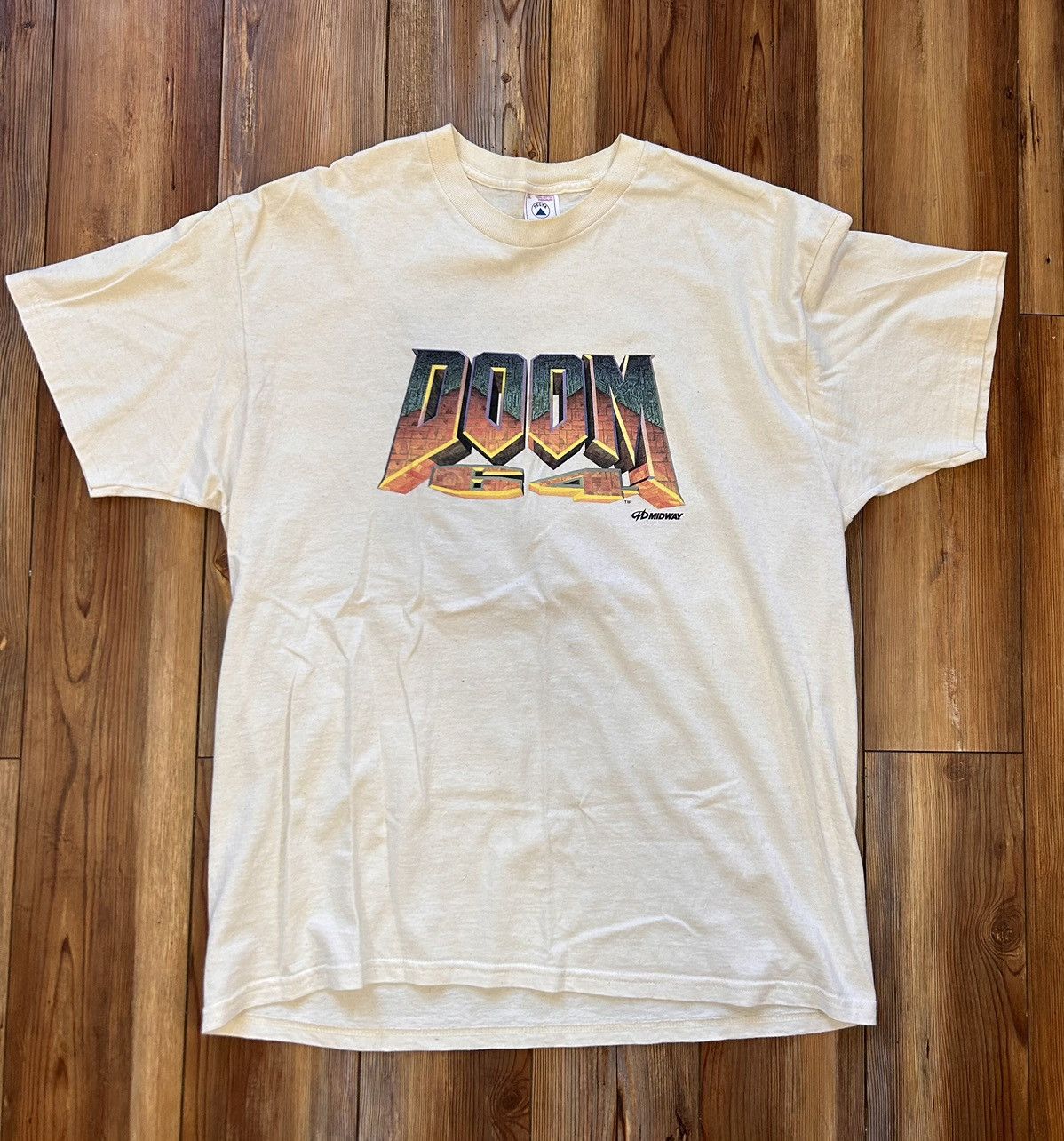 Image of Vintage Doom 3D Shirt XL in White, Men's