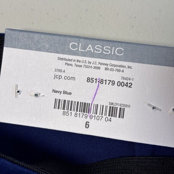 Liz Claiborne Liz Claiborne Classic Women's Pants Blue 6 Mid-rise Pull On Size 28" / US 6 / IT 42 - 6 Thumbnail