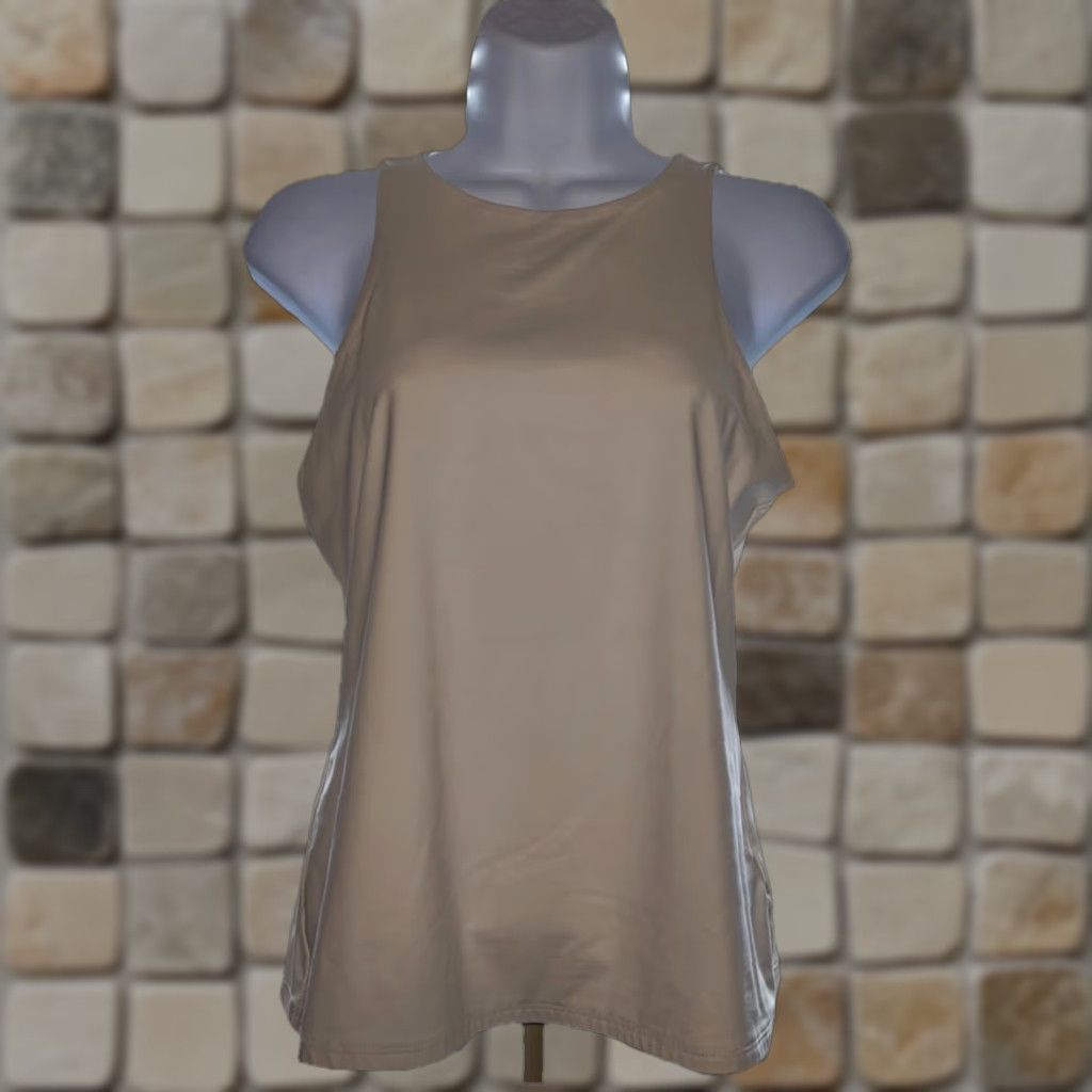 Worthington Worthington sleeveless Top Shirt Blouse Women M Tan Crew Neck Light Summer Casual Vintage: No, Sleeveless, Knit, Regular Fit Size M / US 6-8 / IT 42-44 - 1 Thumbnail