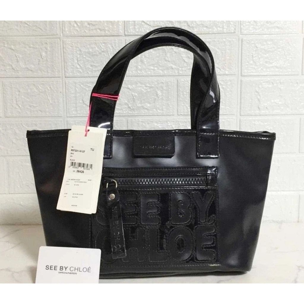 See by Chloe NWT See By Chloe Black Structured Tote with Modern Aesthetic Size ONE SIZE - 1 Thumbnail