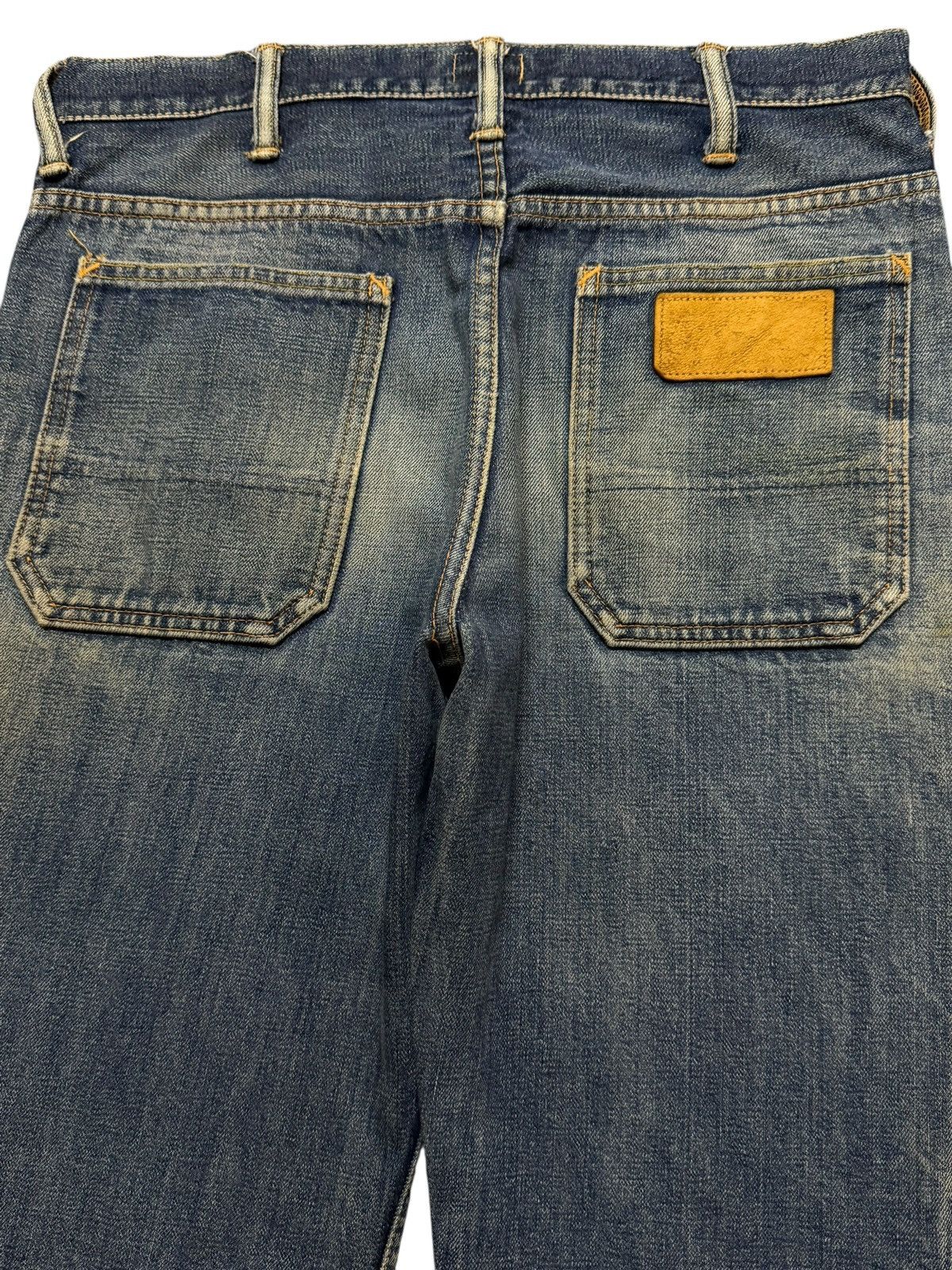 If Six Was Nine Vintage 90s Japanese Brand Blue Mud Wash Faded Bootcut Jeans Size US 31 - 4 Thumbnail
