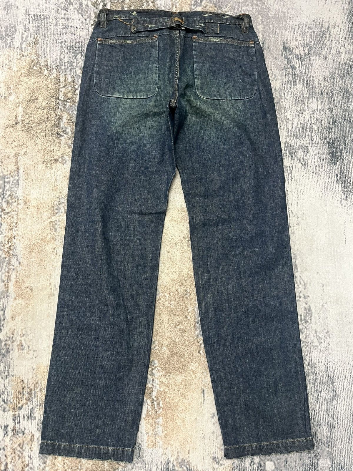 Japanese Brand Bartack Work Denim Jeans Pocket Tape