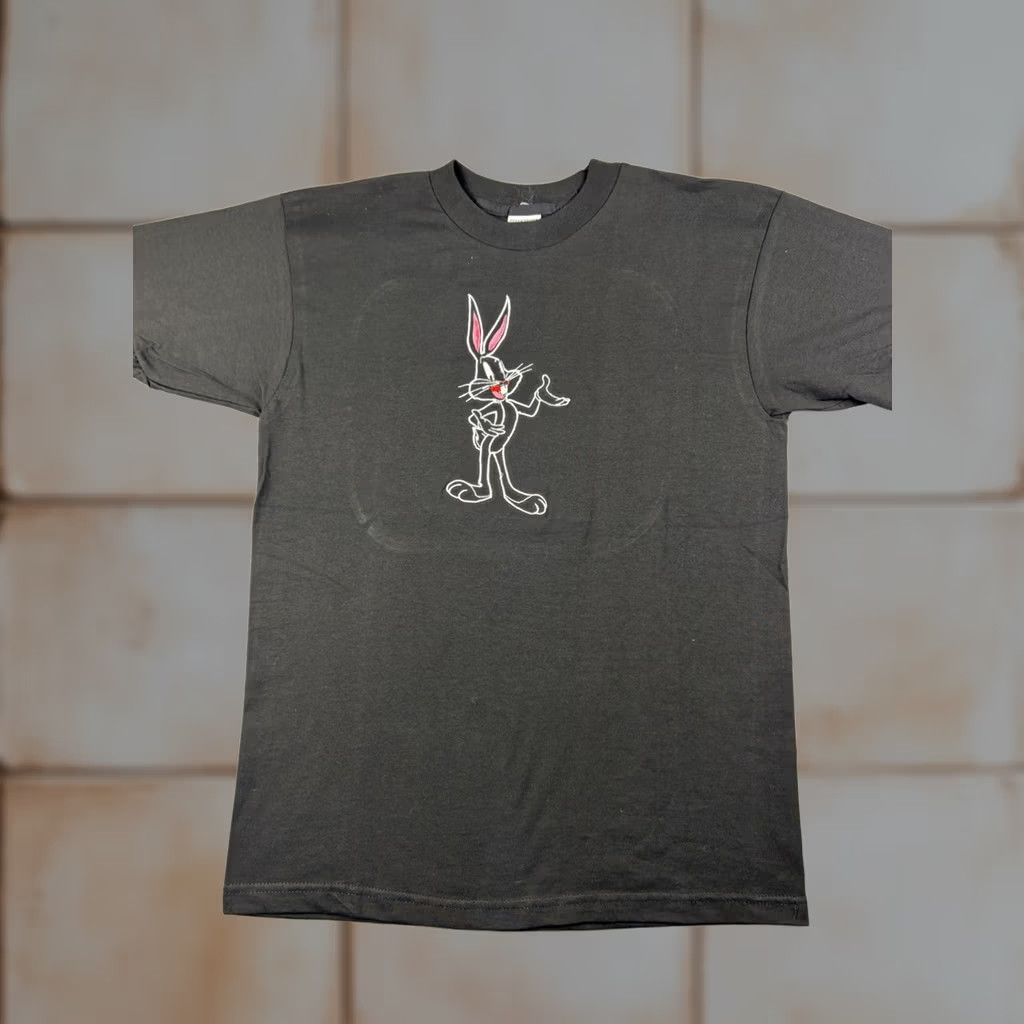 Vintage VINTAGE Looney Tunes Bugs Bunny T Shirt Men’s Size M Black Embroidered 90s Mens Size US M / EU 48-50 / 2 - 1 Thumbnail