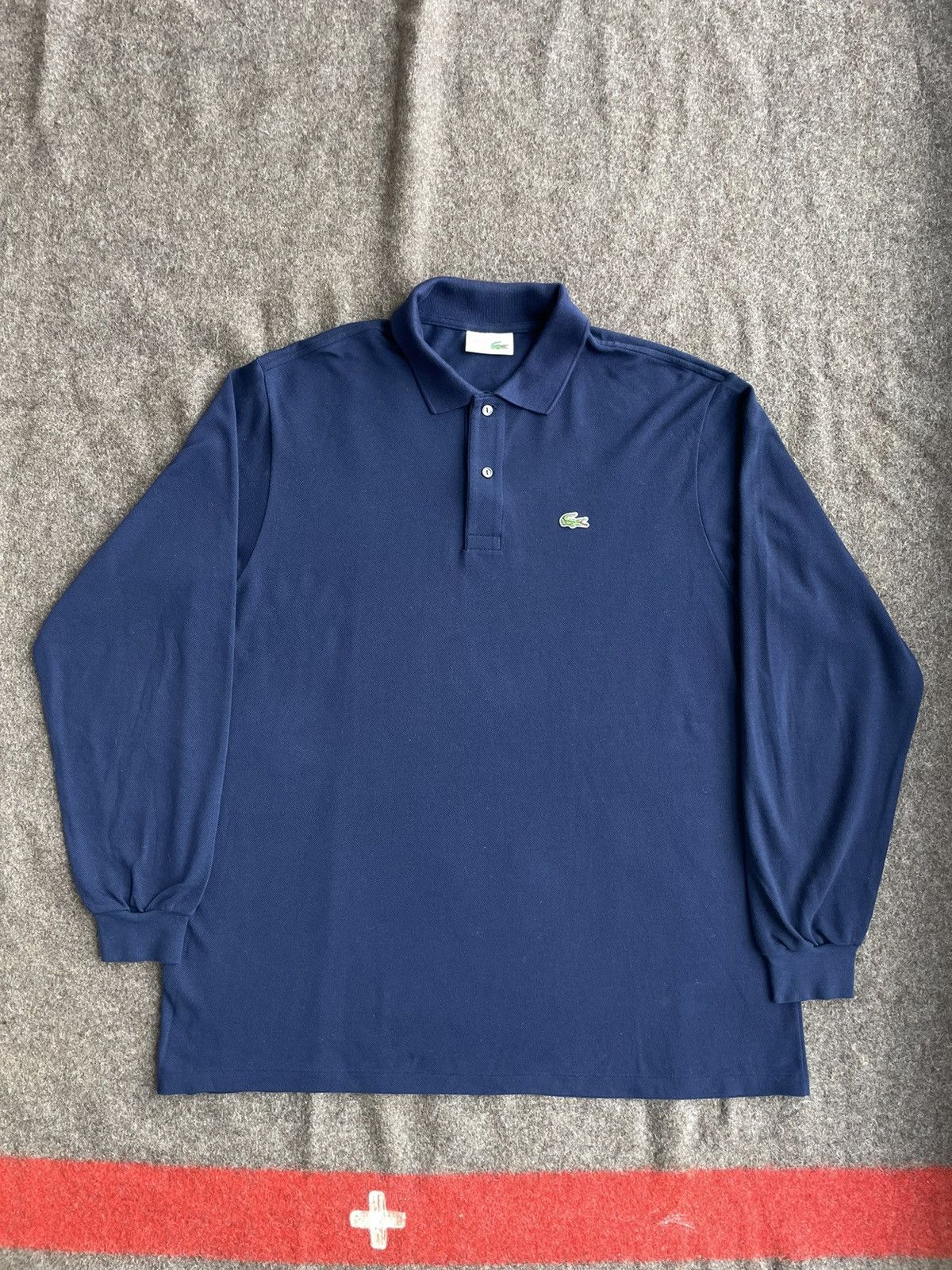 Lacoste × Vintage Vintage Lacoste Long Sleeve Polo Size US XL / EU 56 / 4 - 1 Thumbnail