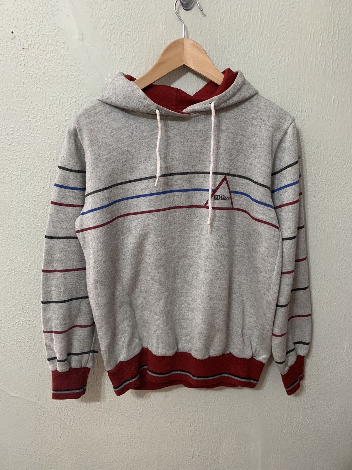 Wilson Vintage Crewneck 1980s Wilson Striped Hoodie Size US M / EU 48-50 / 2 - 1 Thumbnail